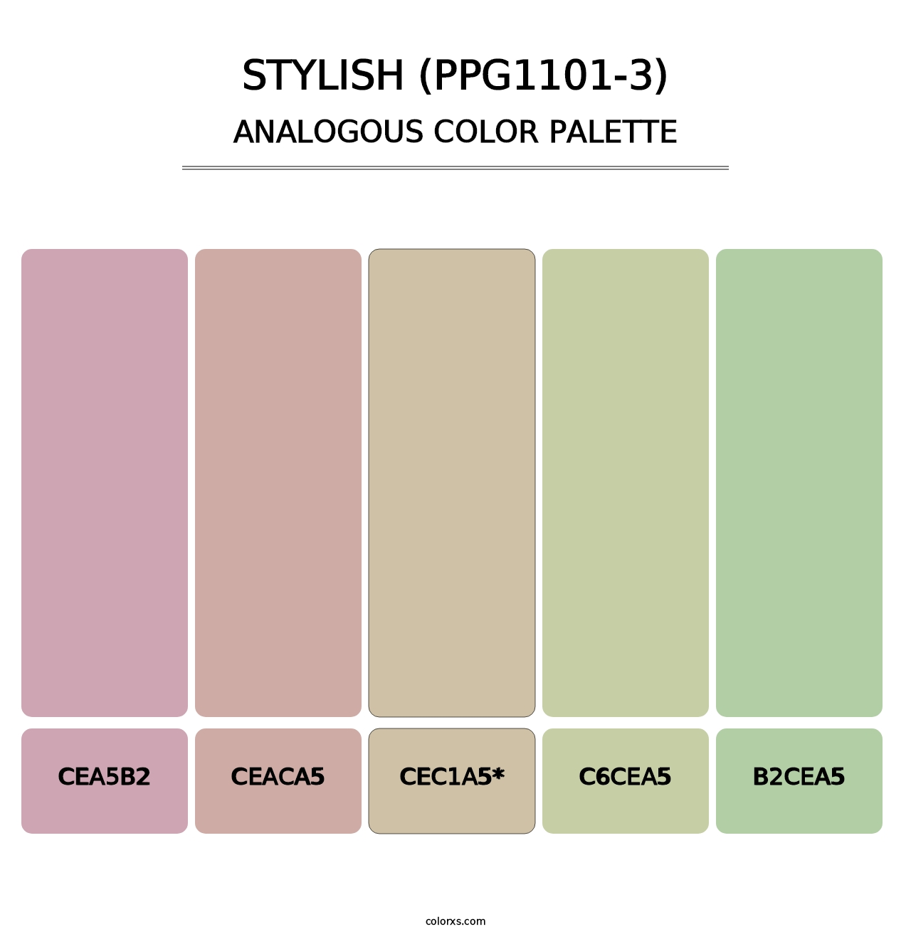 Stylish (PPG1101-3) - Analogous Color Palette