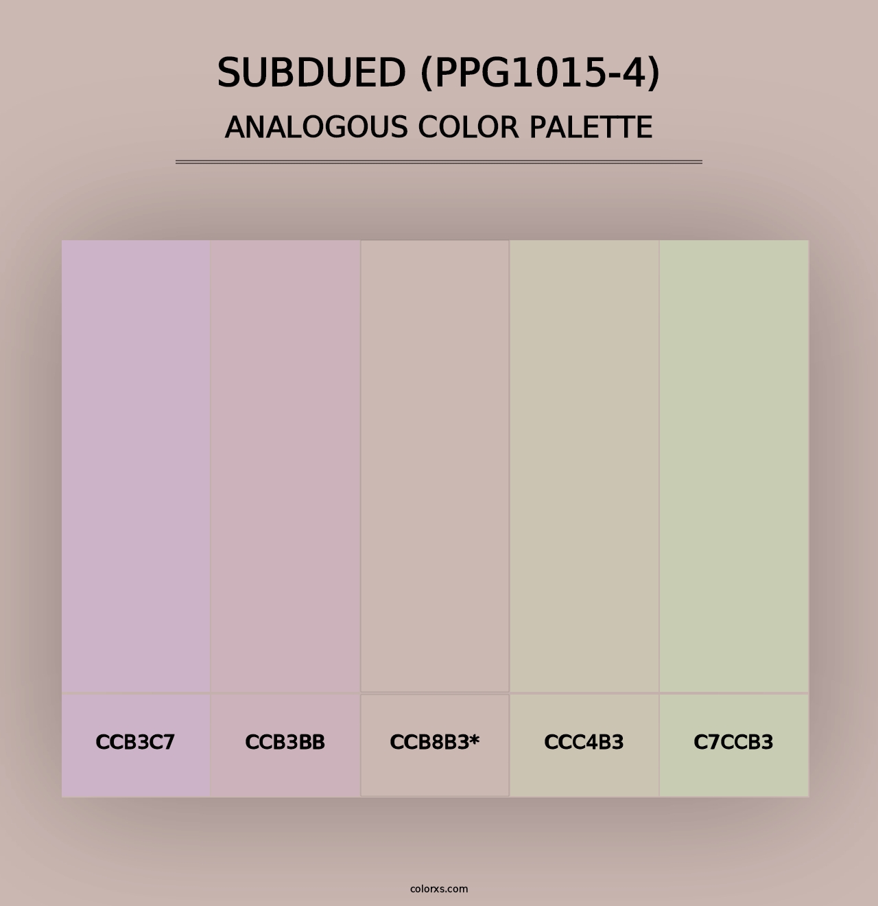 Subdued (PPG1015-4) - Analogous Color Palette