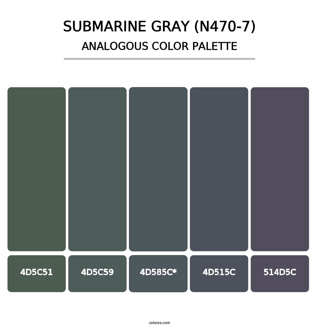 Submarine Gray (N470-7) - Analogous Color Palette