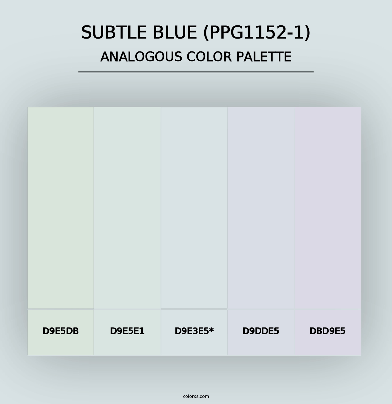 Subtle Blue (PPG1152-1) - Analogous Color Palette