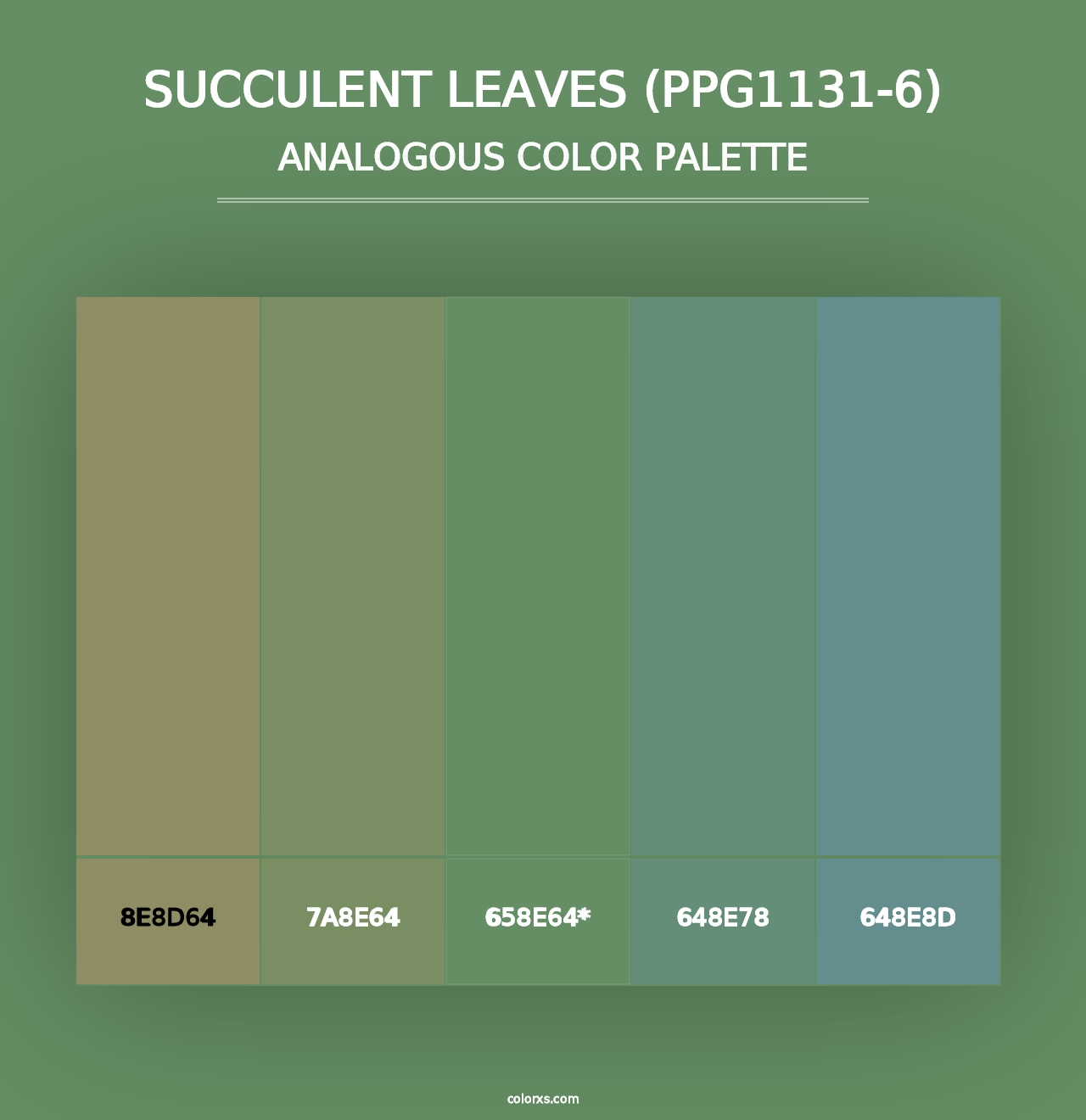 Succulent Leaves (PPG1131-6) - Analogous Color Palette