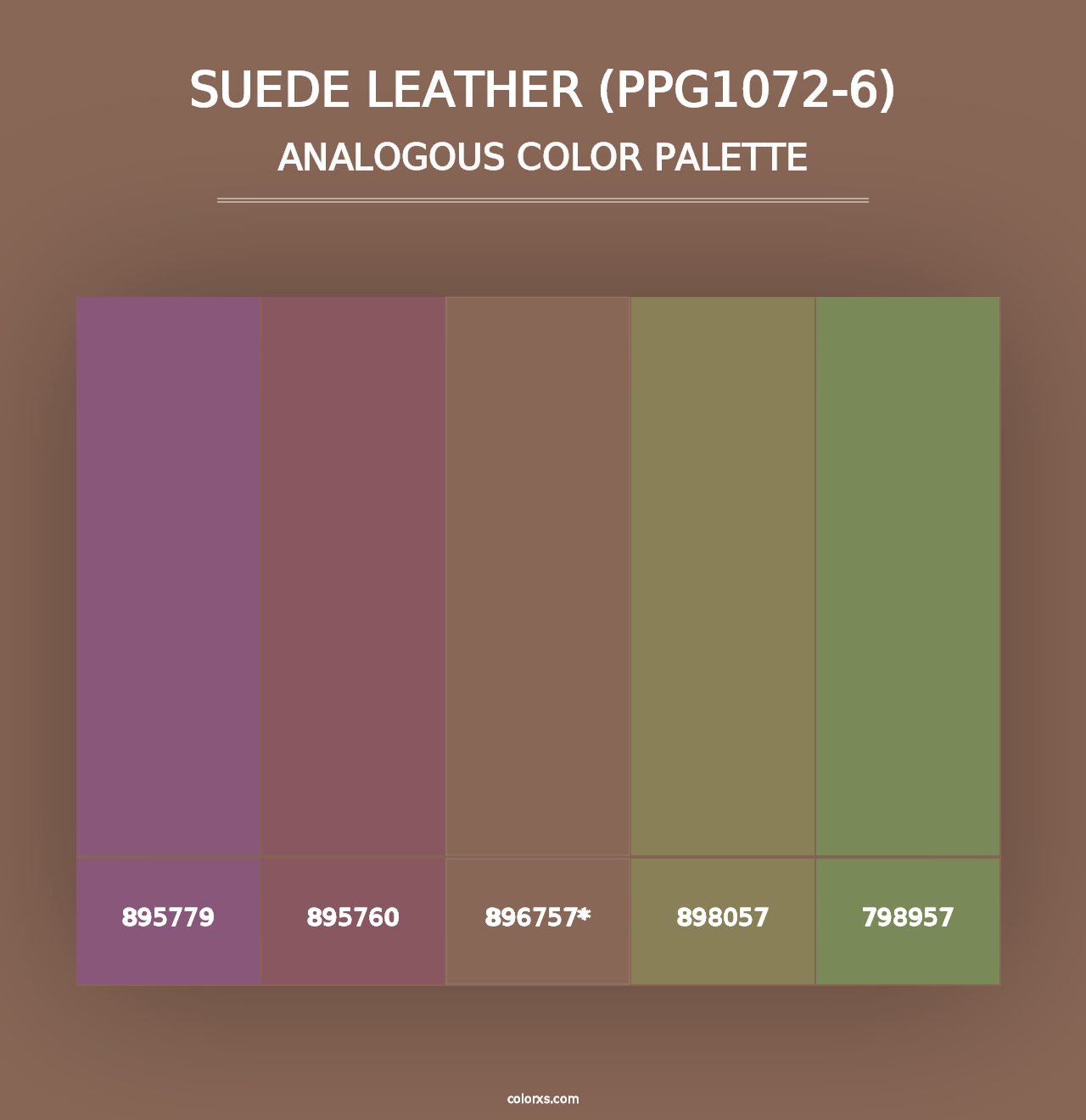 Suede Leather (PPG1072-6) - Analogous Color Palette