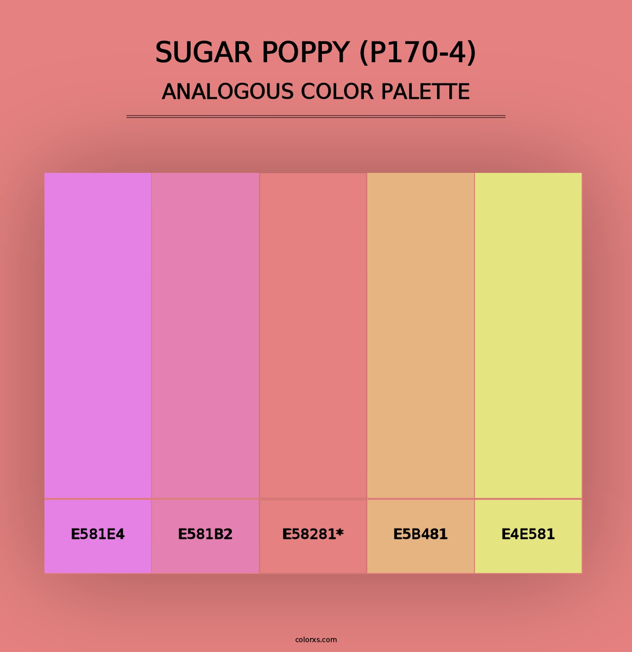 Sugar Poppy (P170-4) - Analogous Color Palette