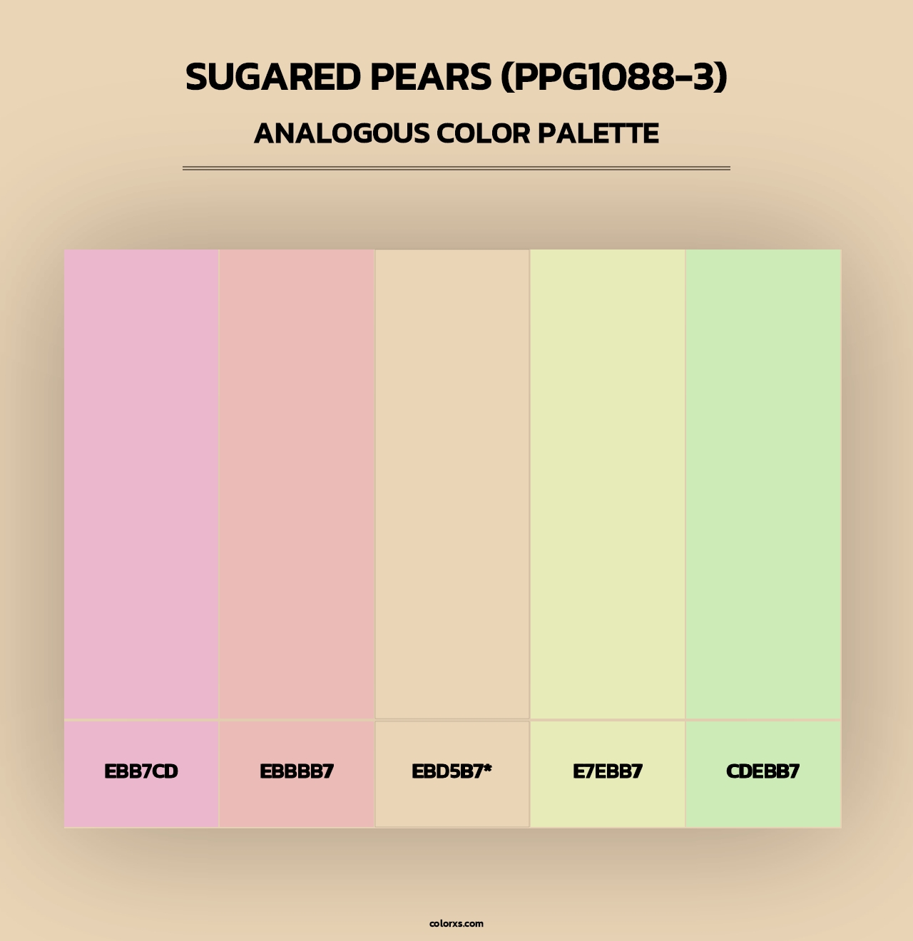 Sugared Pears (PPG1088-3) - Analogous Color Palette