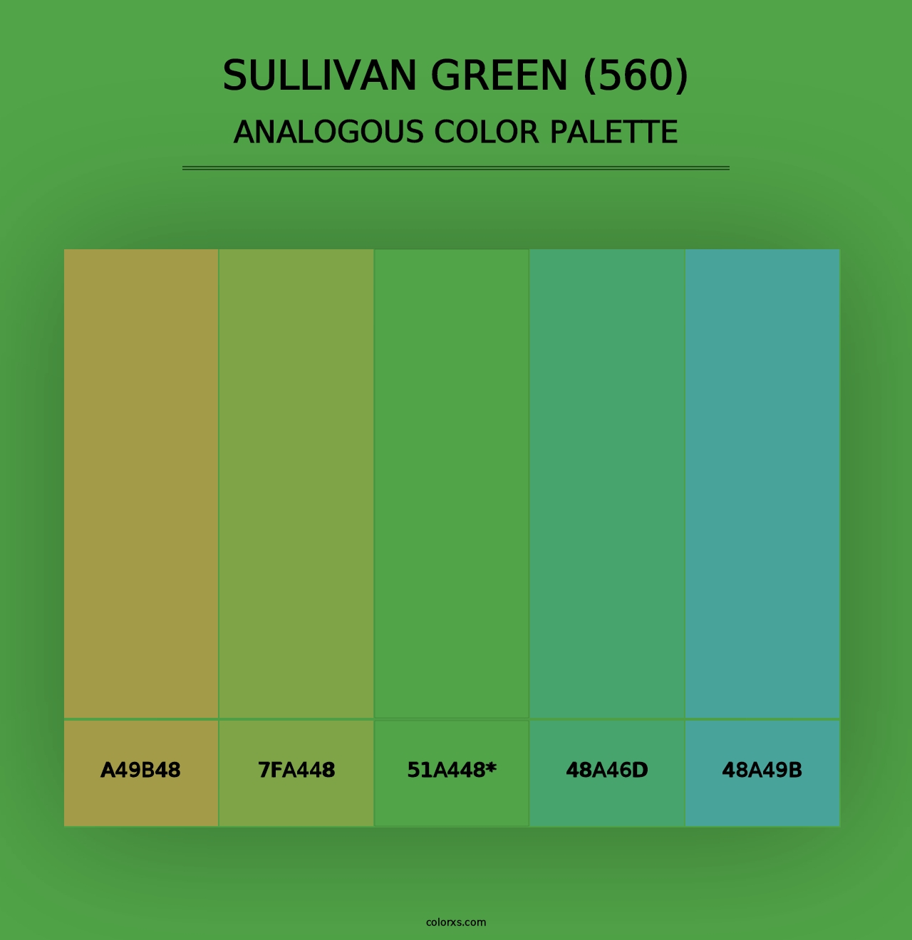 Sullivan Green (560) - Analogous Color Palette