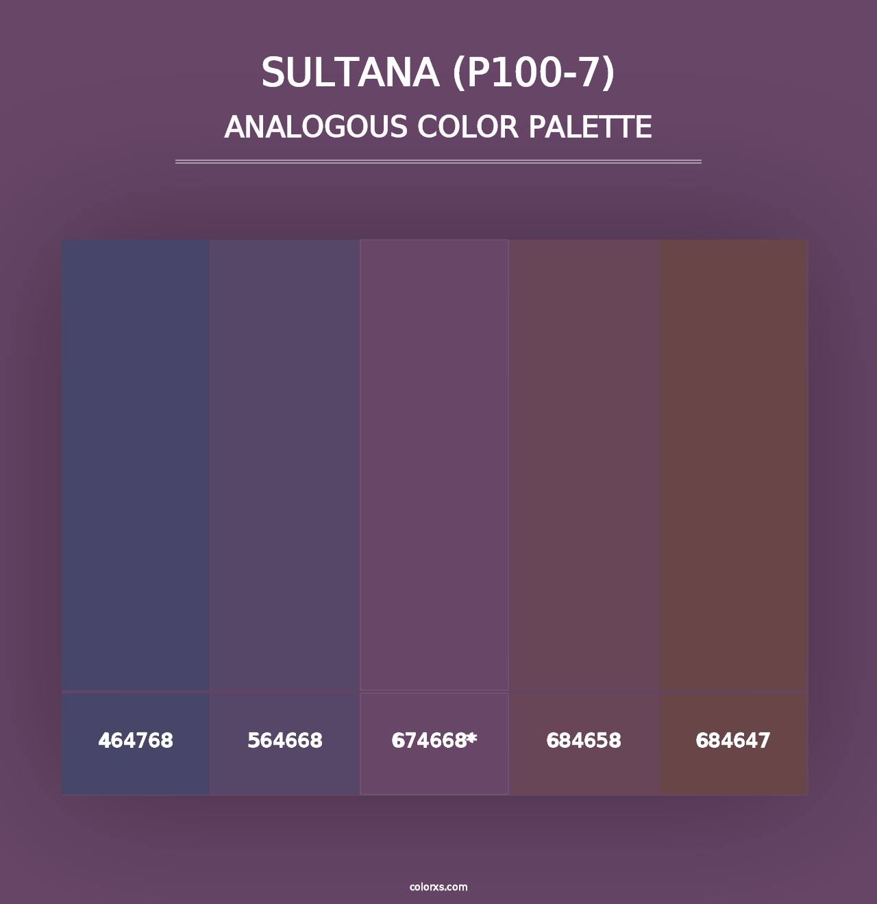 Sultana (P100-7) - Analogous Color Palette