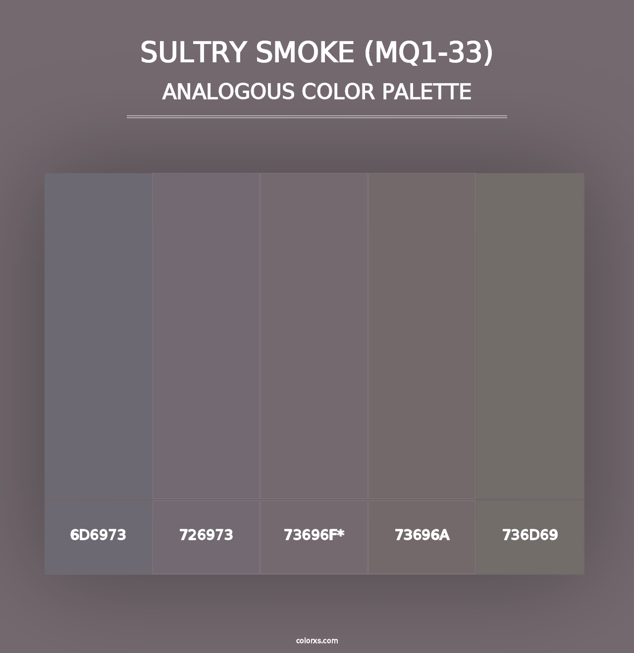 Sultry Smoke (MQ1-33) - Analogous Color Palette