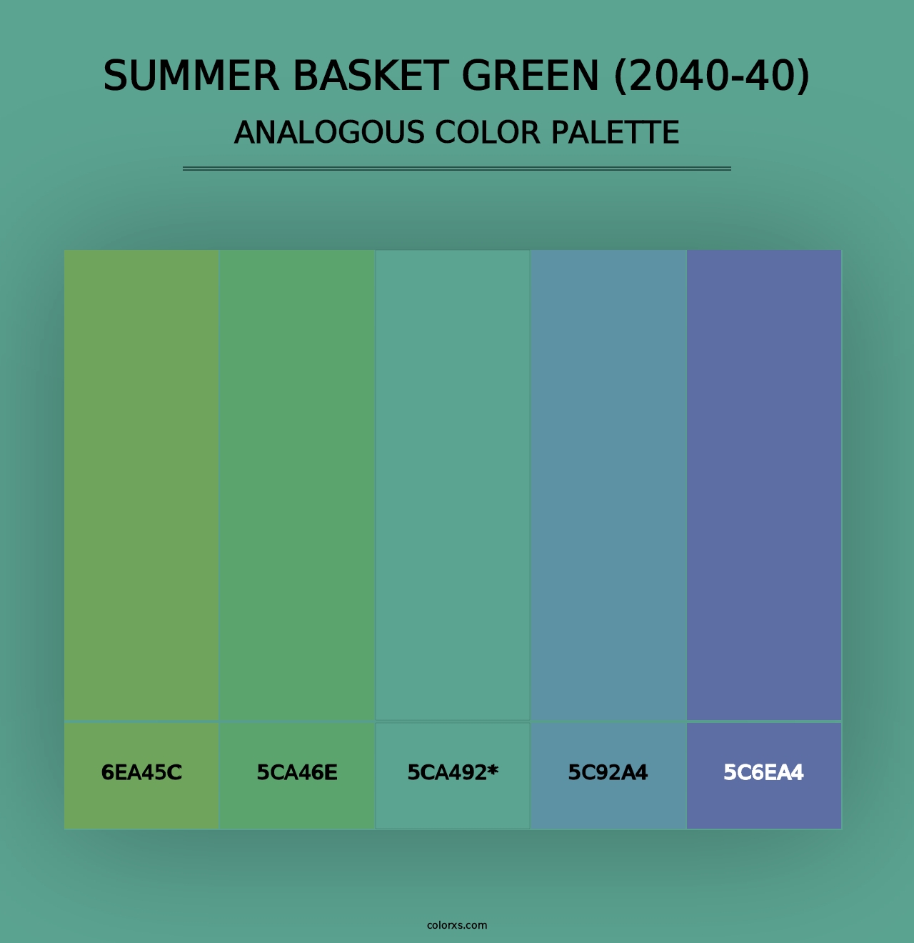 Summer Basket Green (2040-40) - Analogous Color Palette