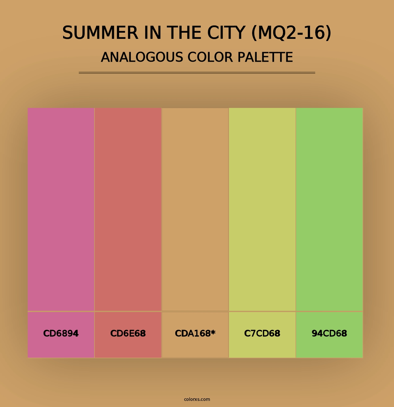 Summer In The City (MQ2-16) - Analogous Color Palette