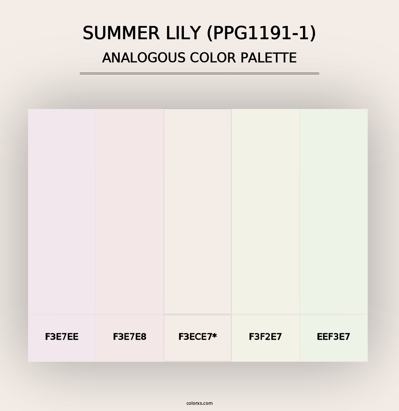 Summer Lily (PPG1191-1) - Analogous Color Palette