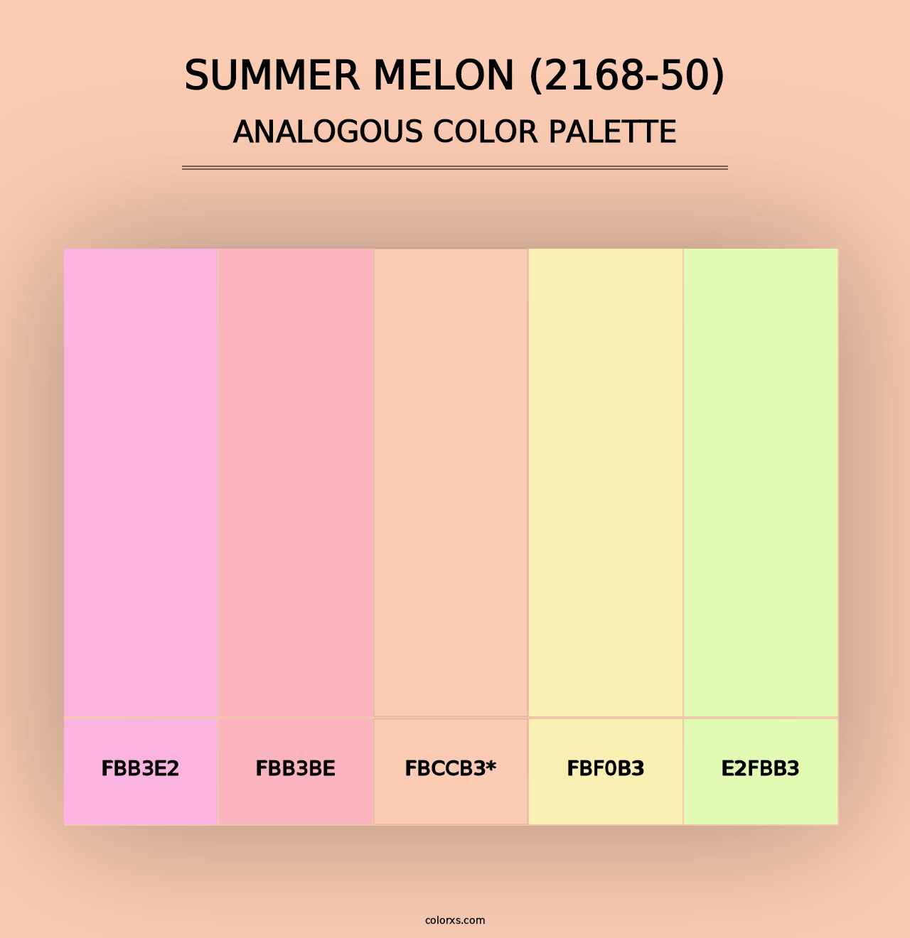 Summer Melon (2168-50) - Analogous Color Palette