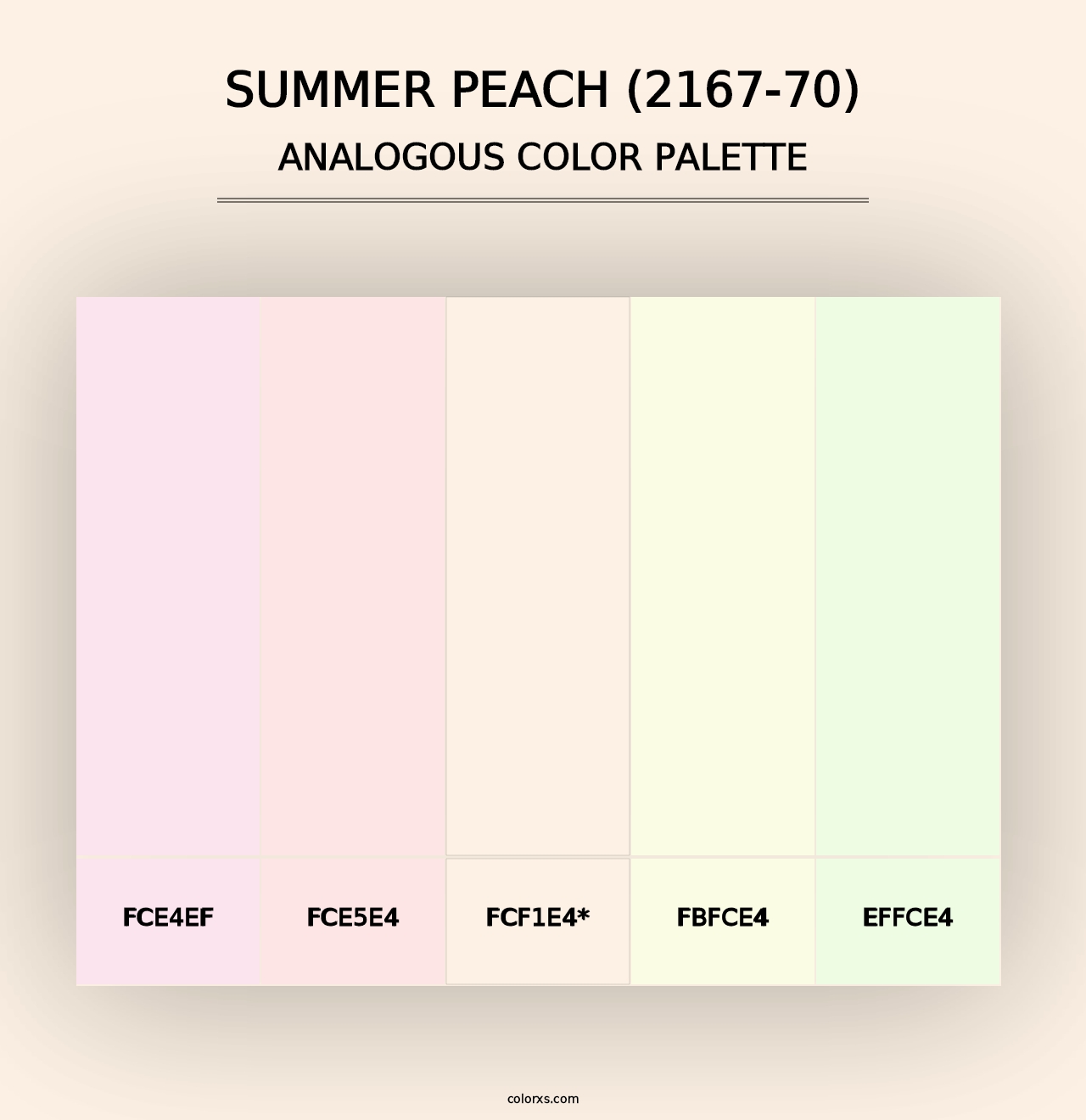 Summer Peach (2167-70) - Analogous Color Palette