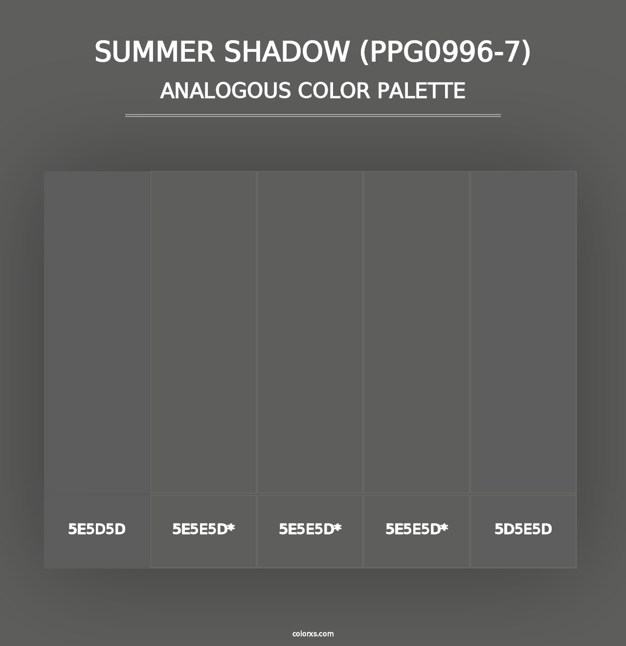 Summer Shadow (PPG0996-7) - Analogous Color Palette