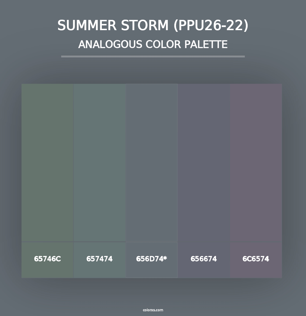 Summer Storm (PPU26-22) - Analogous Color Palette