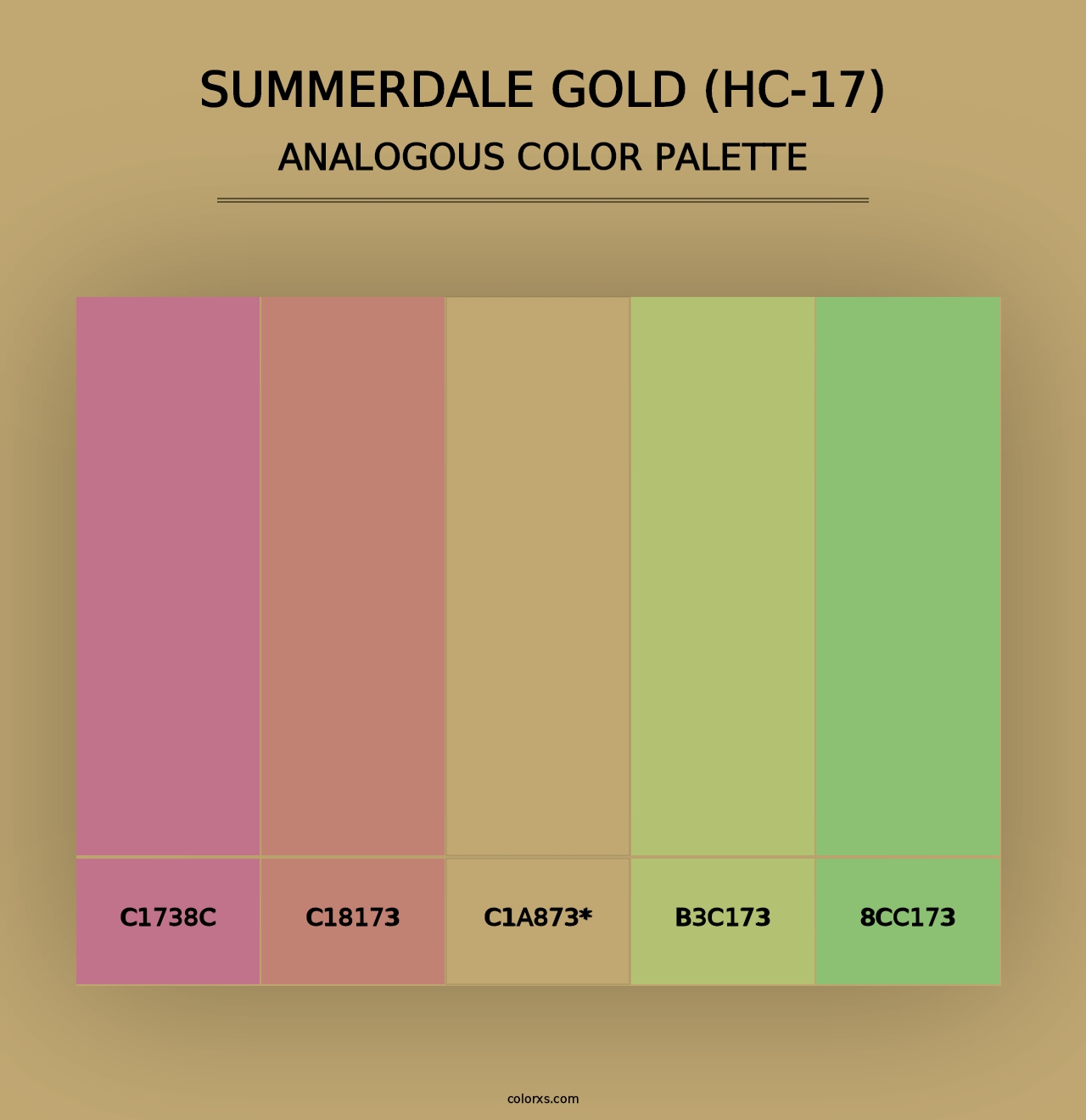 Summerdale Gold (HC-17) - Analogous Color Palette