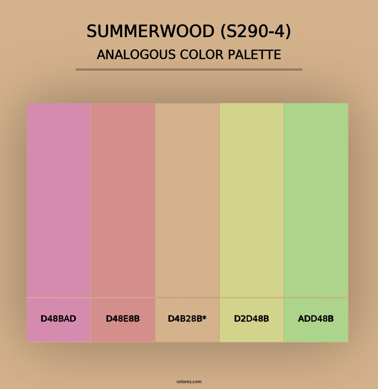 Summerwood (S290-4) - Analogous Color Palette