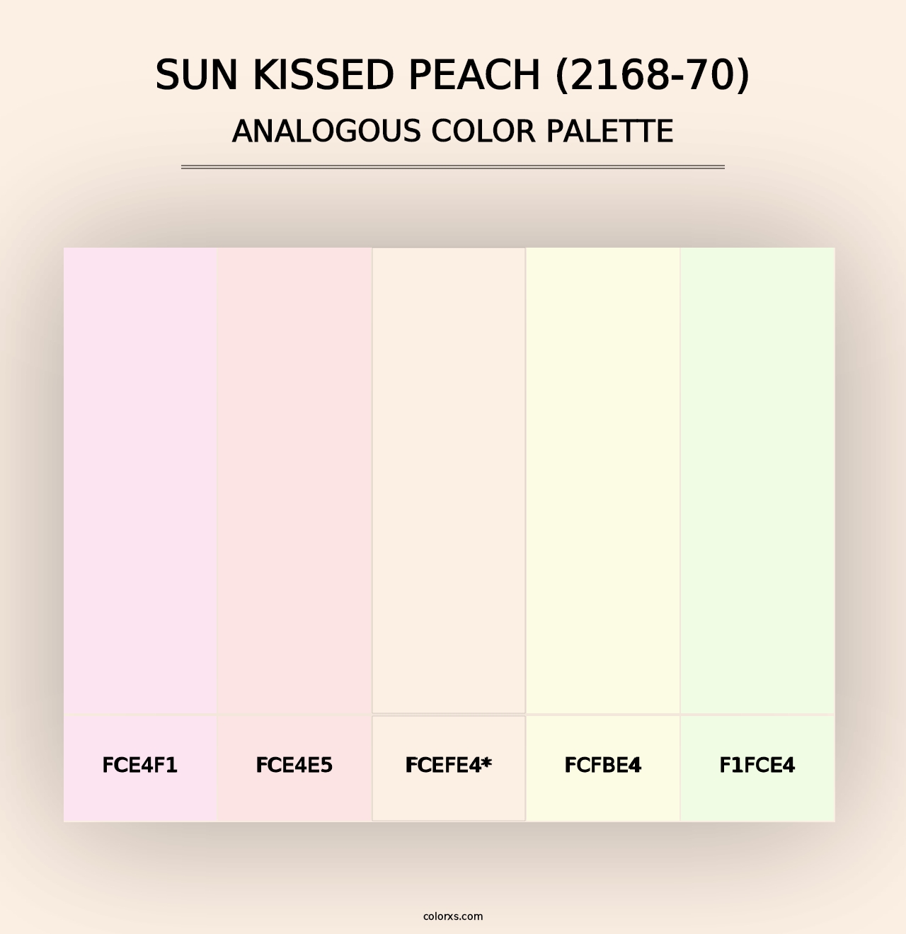 Sun Kissed Peach (2168-70) - Analogous Color Palette