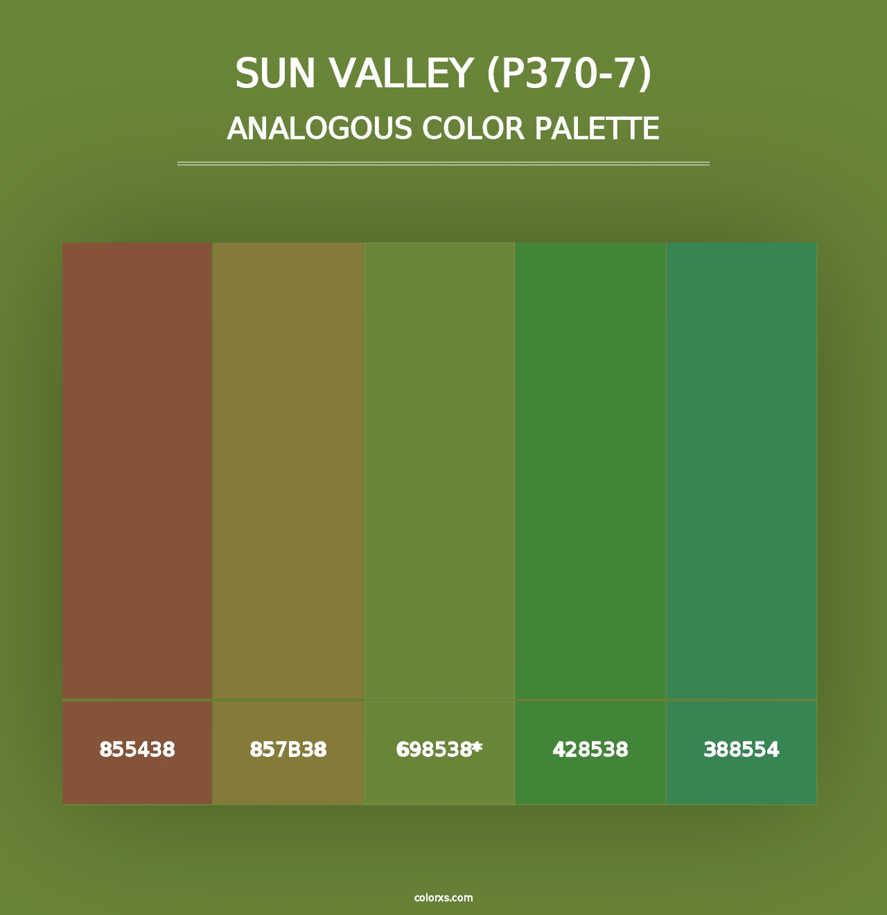 Sun Valley (P370-7) - Analogous Color Palette