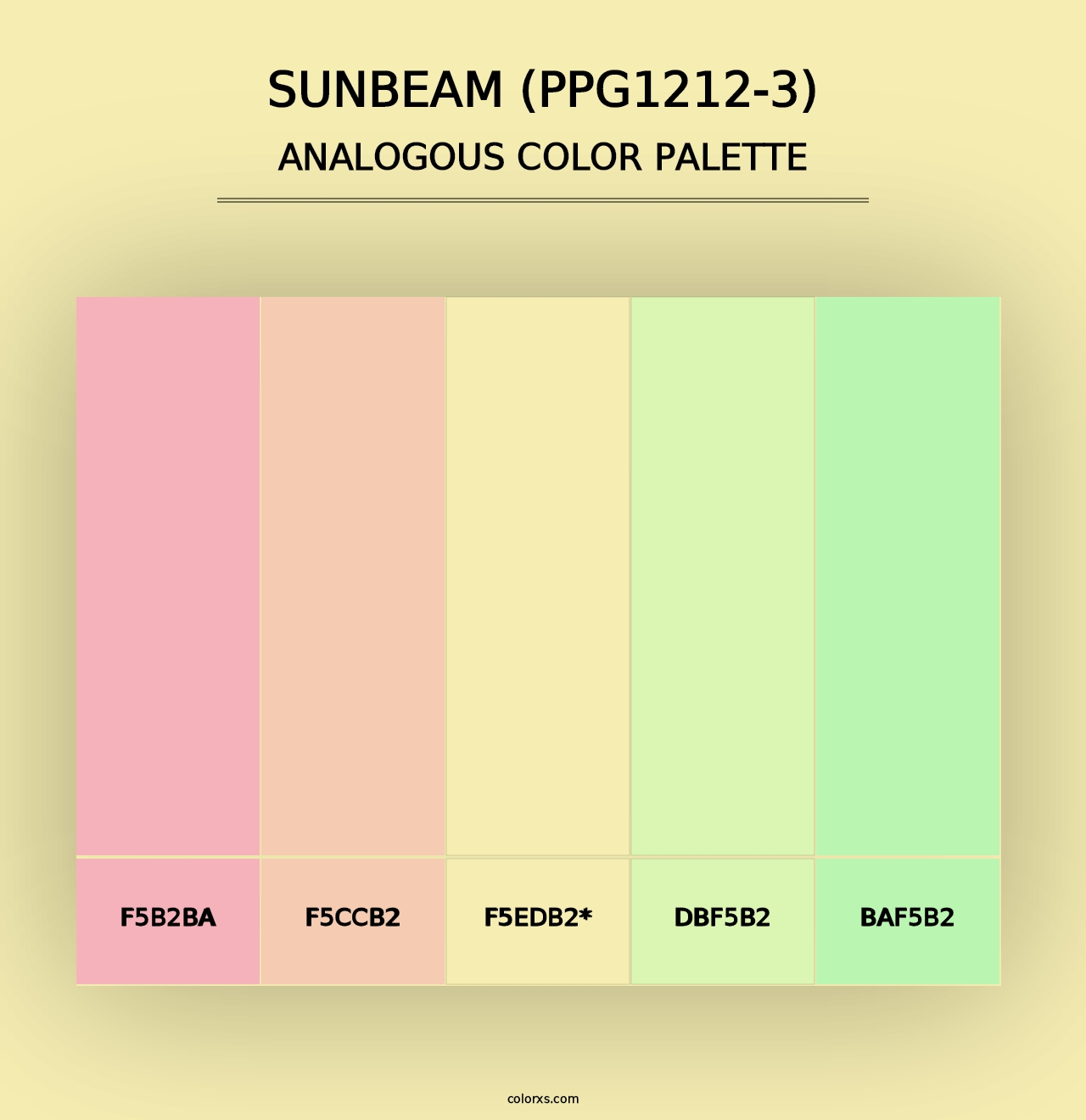 Sunbeam (PPG1212-3) - Analogous Color Palette