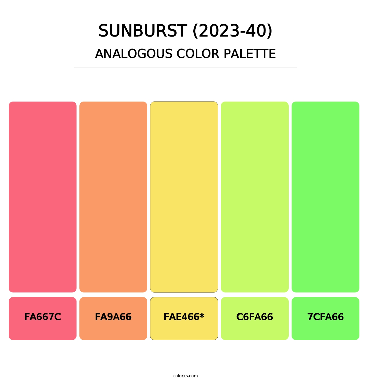 Sunburst (2023-40) - Analogous Color Palette