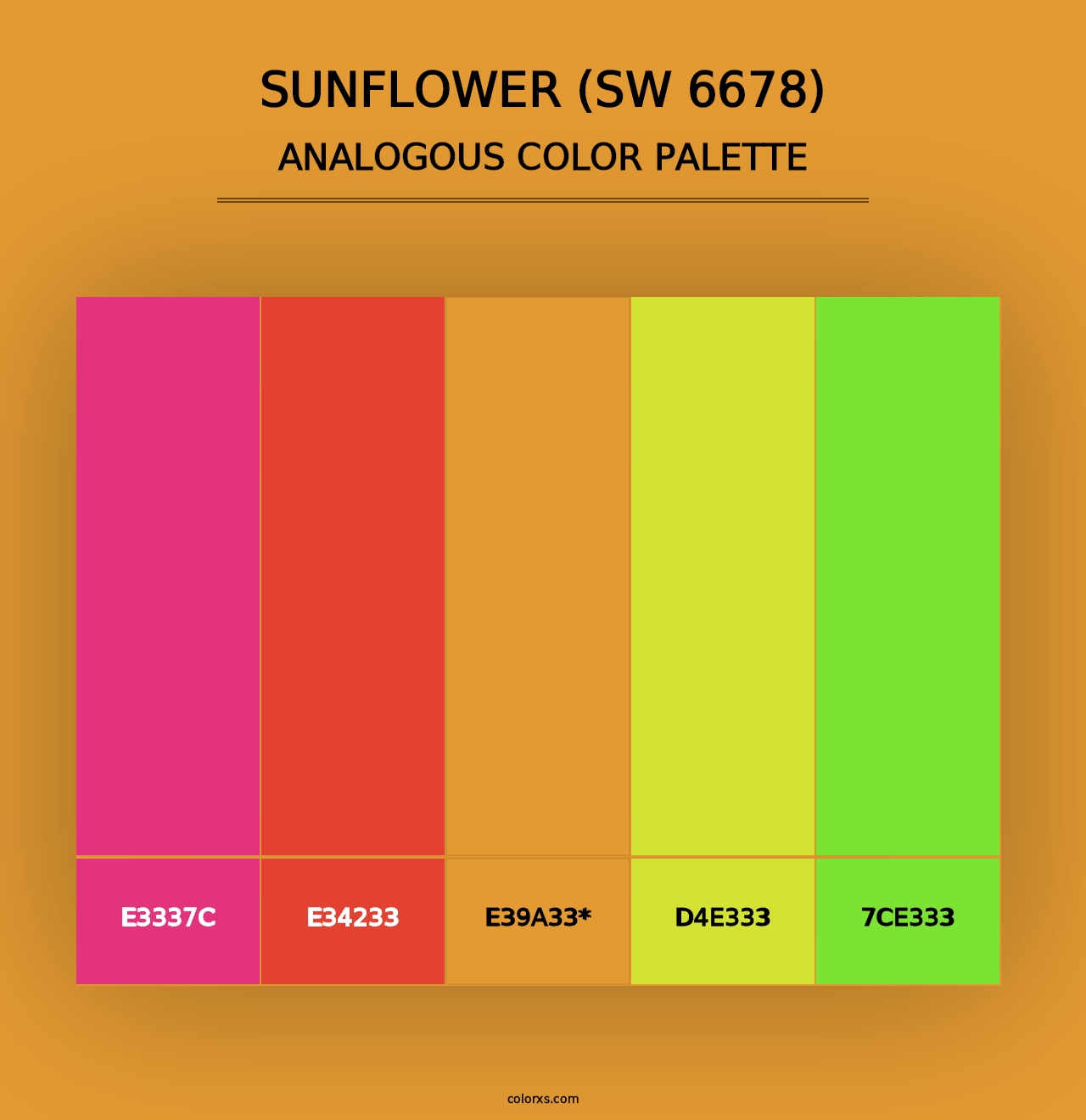 Sunflower (SW 6678) - Analogous Color Palette