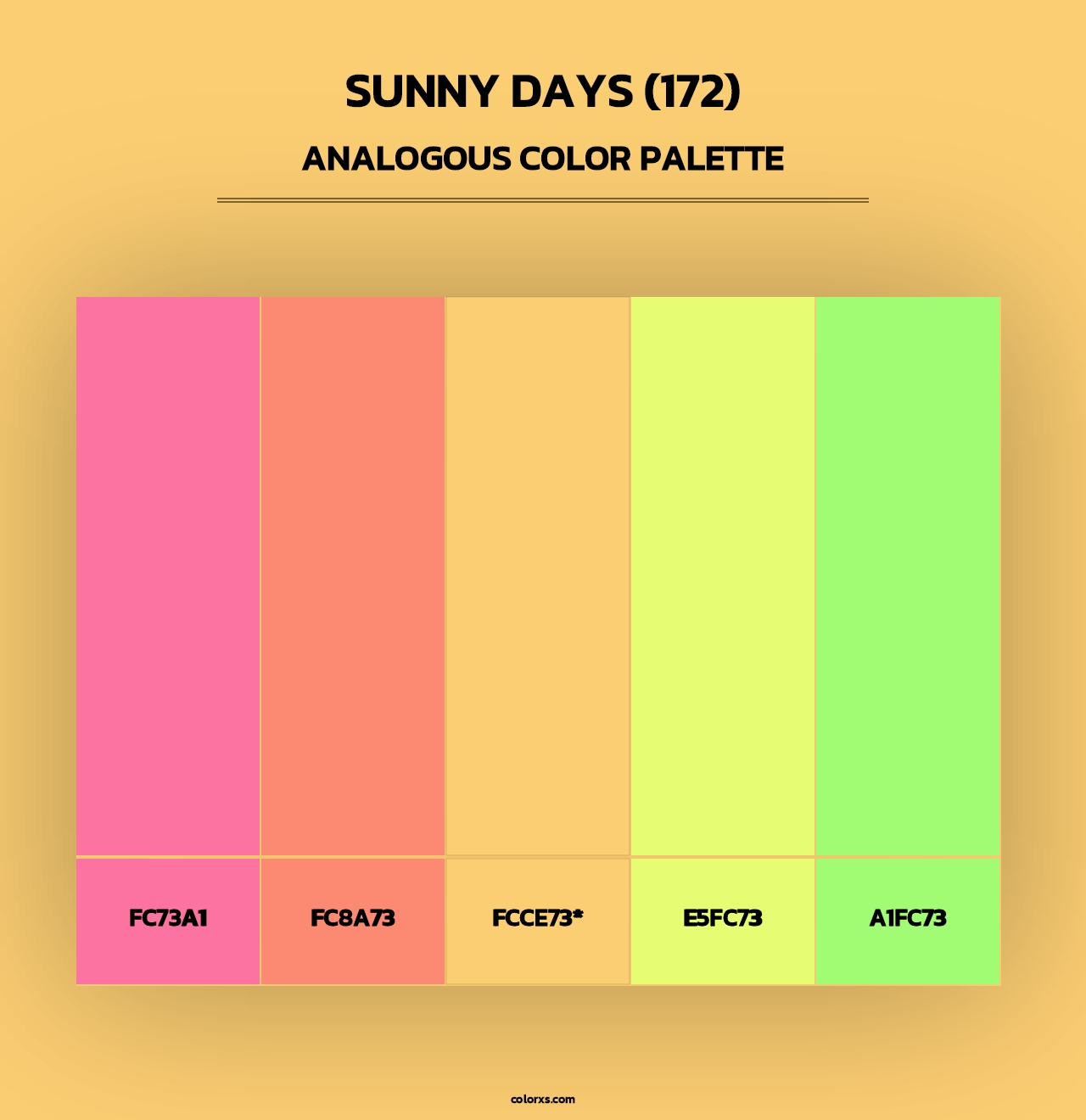 Sunny Days (172) - Analogous Color Palette