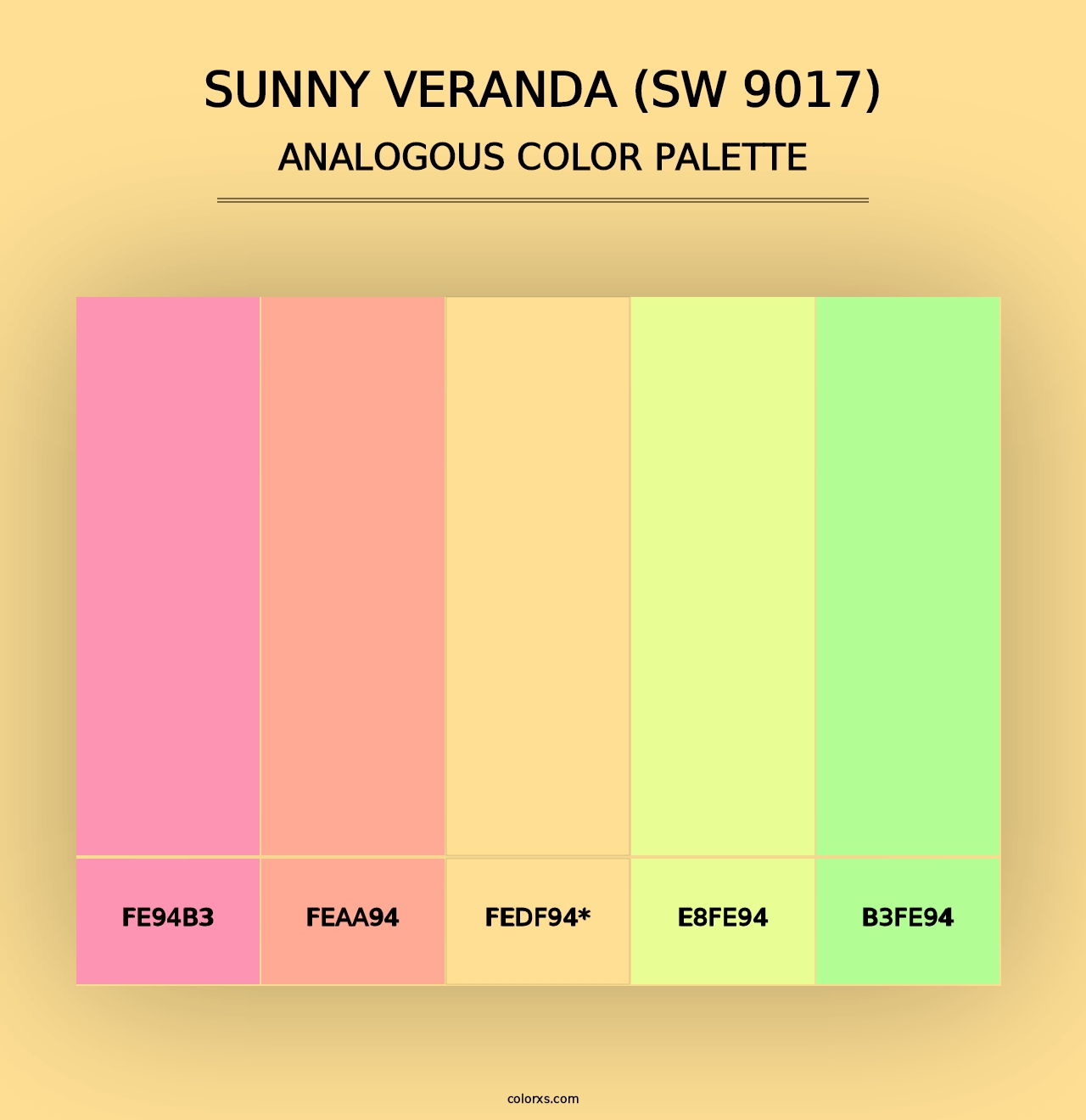 Sunny Veranda (SW 9017) - Analogous Color Palette