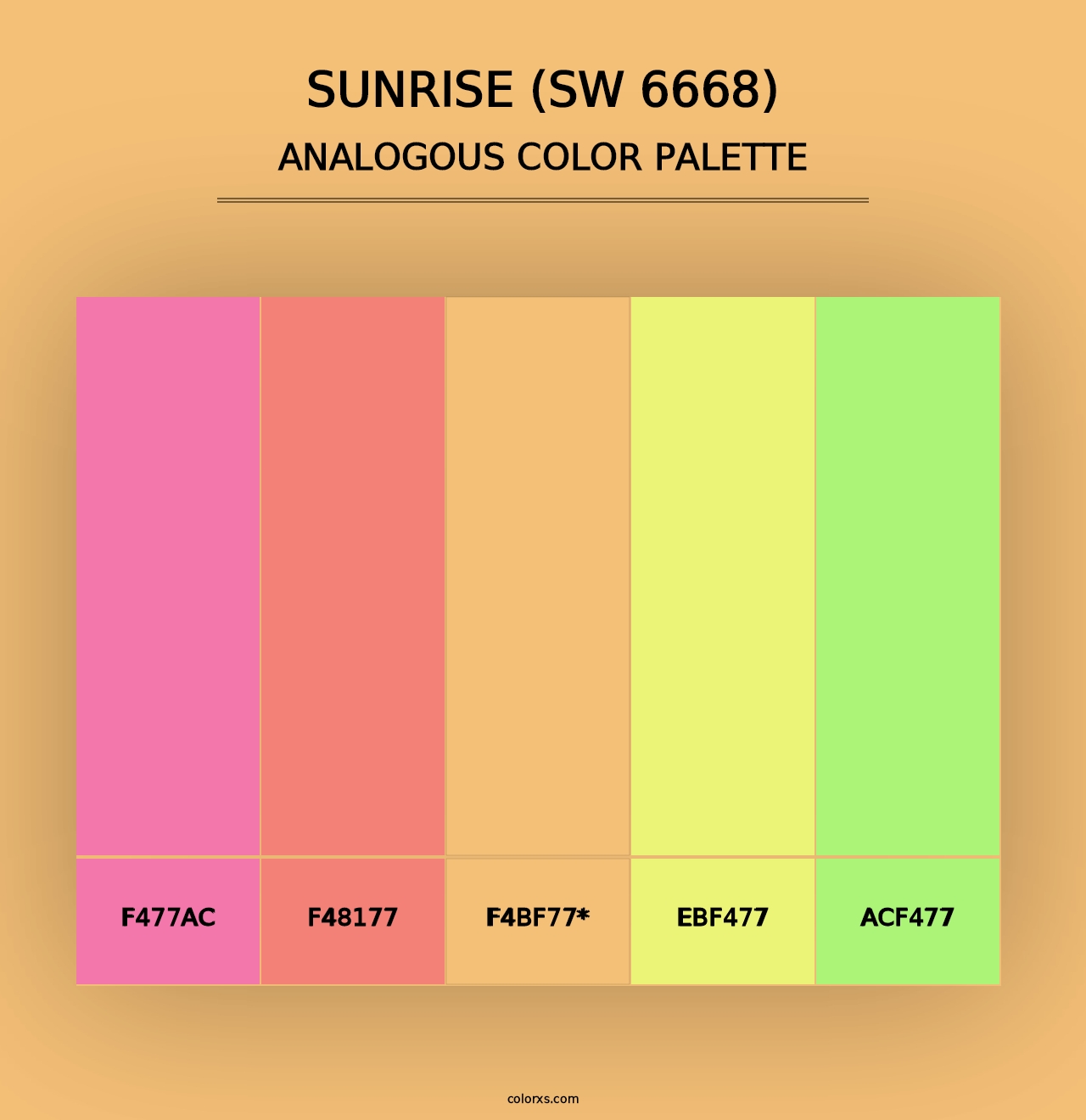 Sunrise (SW 6668) - Analogous Color Palette