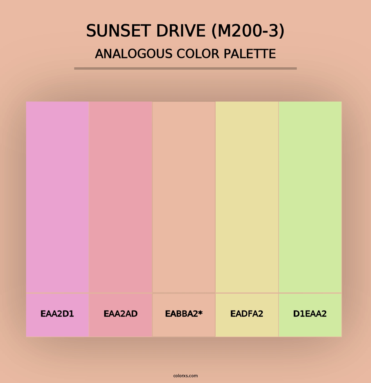 Sunset Drive (M200-3) - Analogous Color Palette