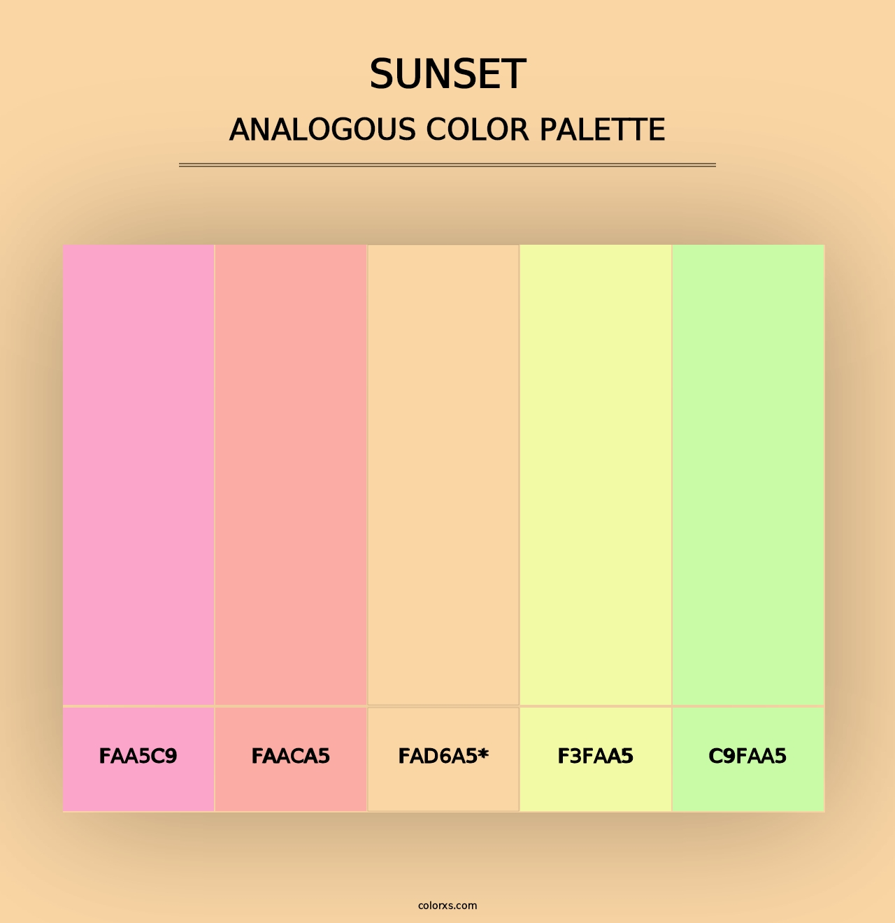 Sunset - Analogous Color Palette