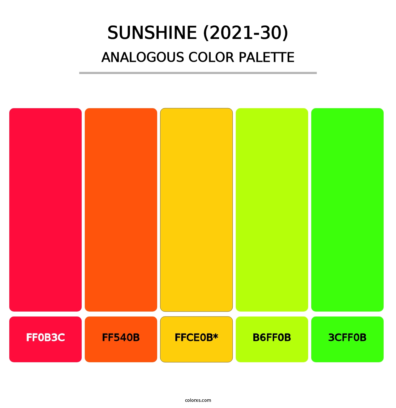 Sunshine (2021-30) - Analogous Color Palette