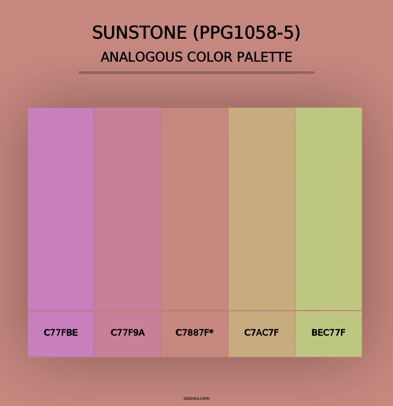 Sunstone (PPG1058-5) - Analogous Color Palette