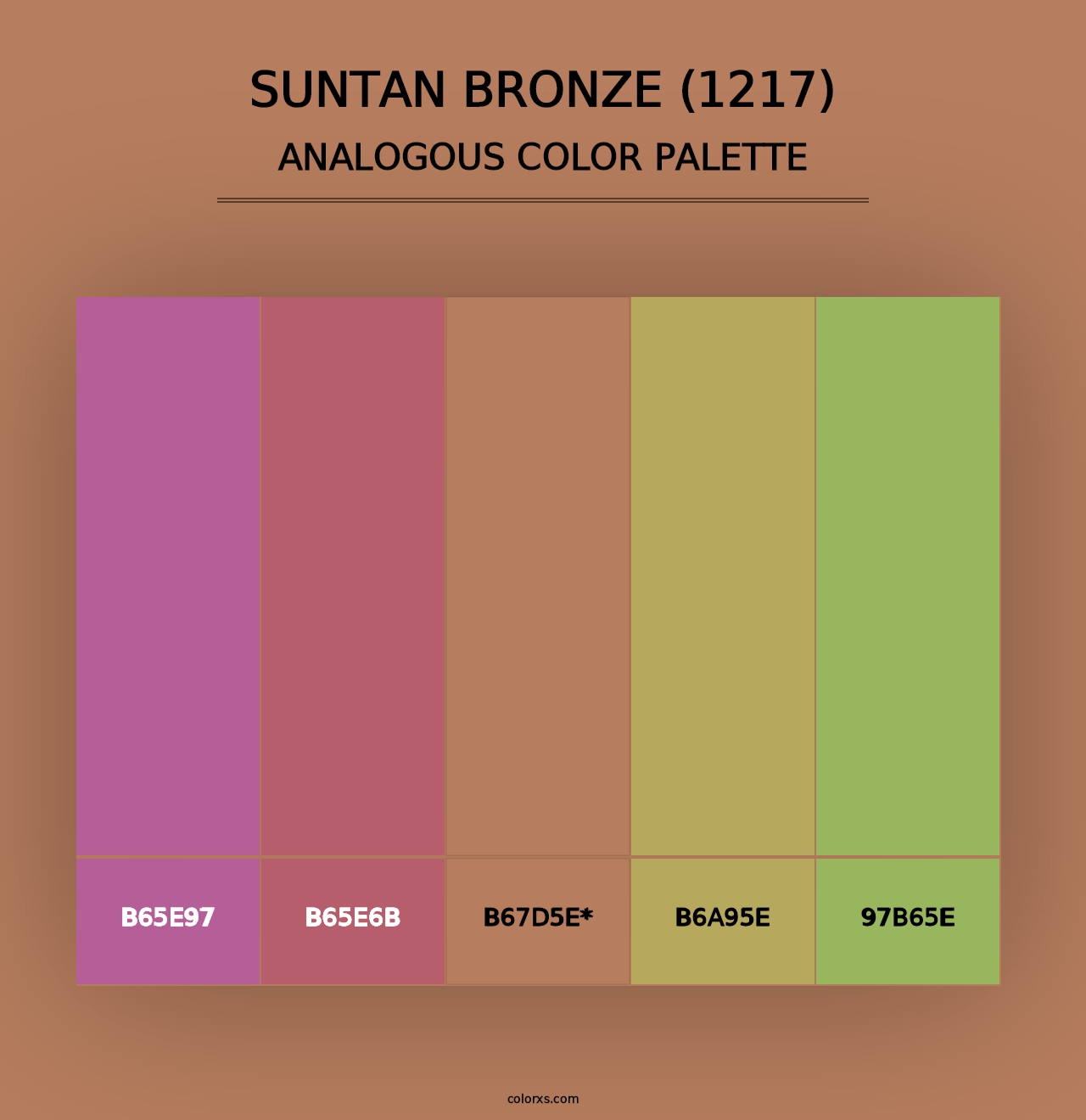 Suntan Bronze (1217) - Analogous Color Palette