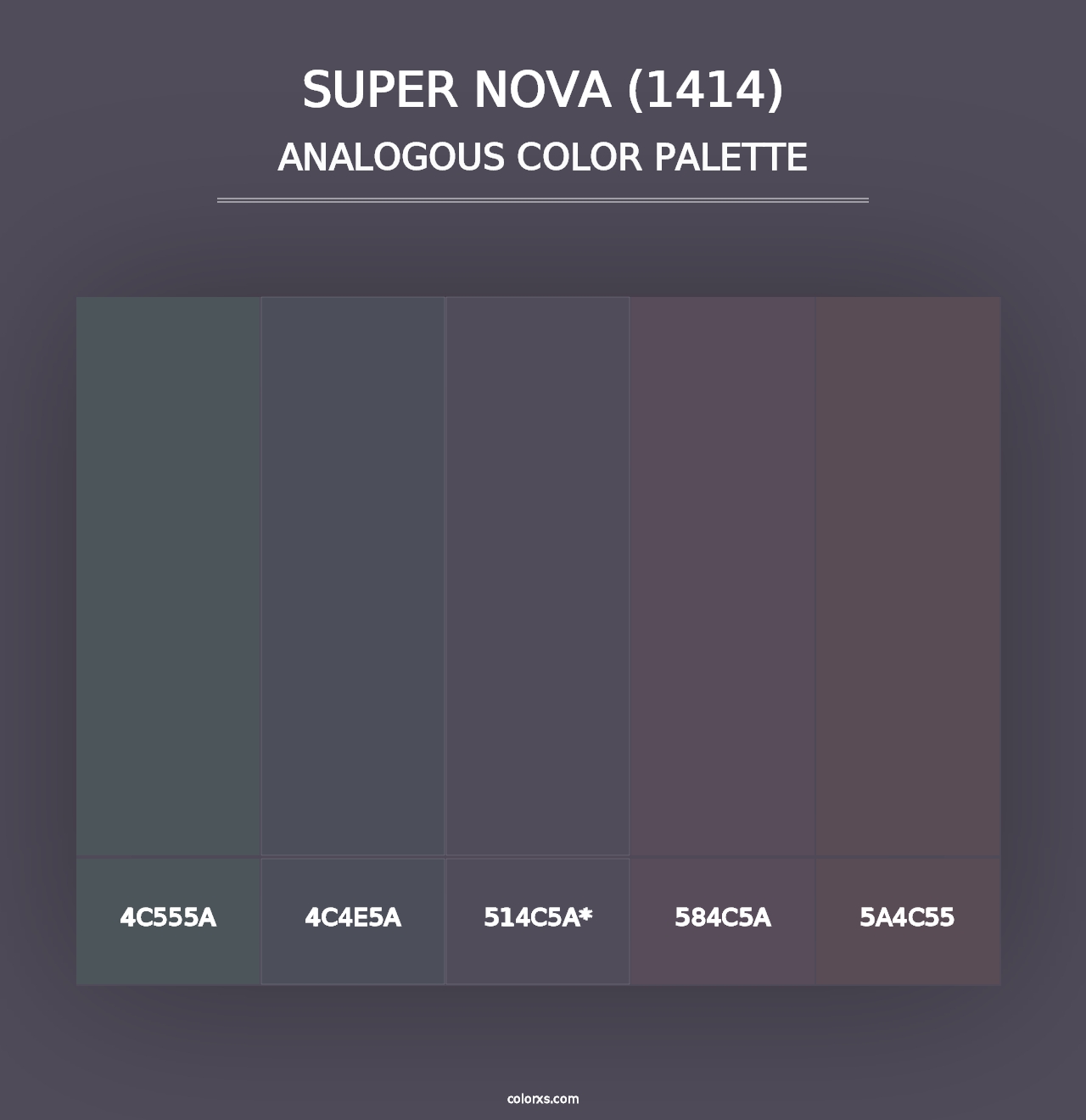 Super Nova (1414) - Analogous Color Palette