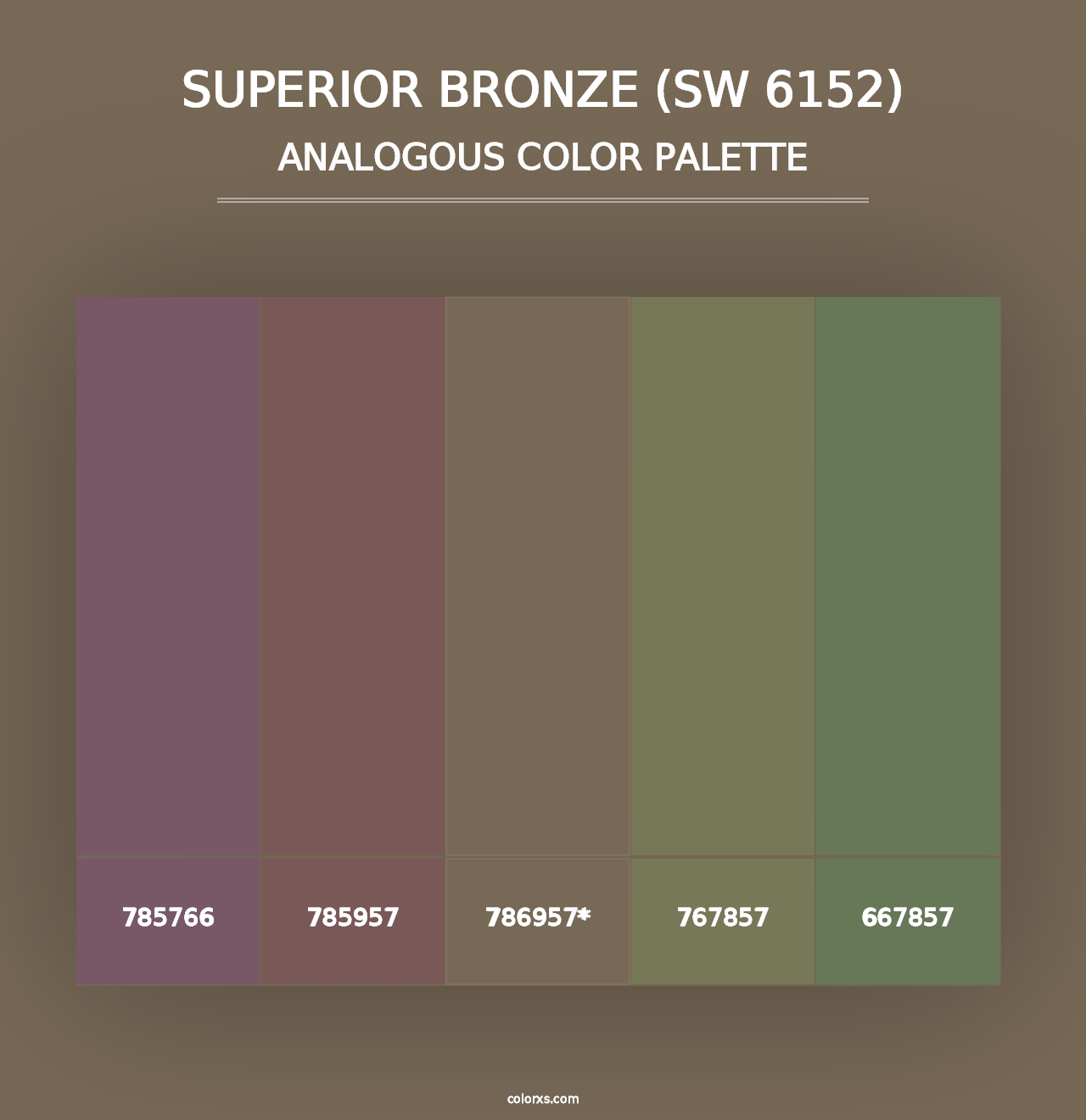 Superior Bronze (SW 6152) - Analogous Color Palette