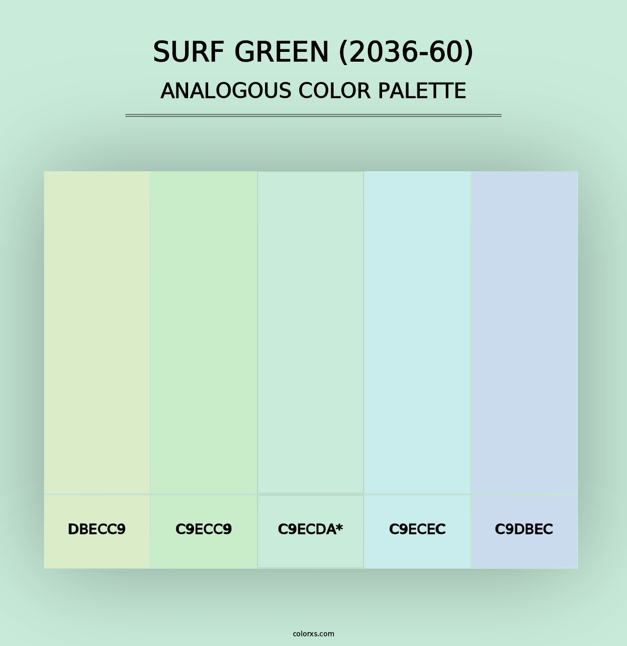 Surf Green (2036-60) - Analogous Color Palette