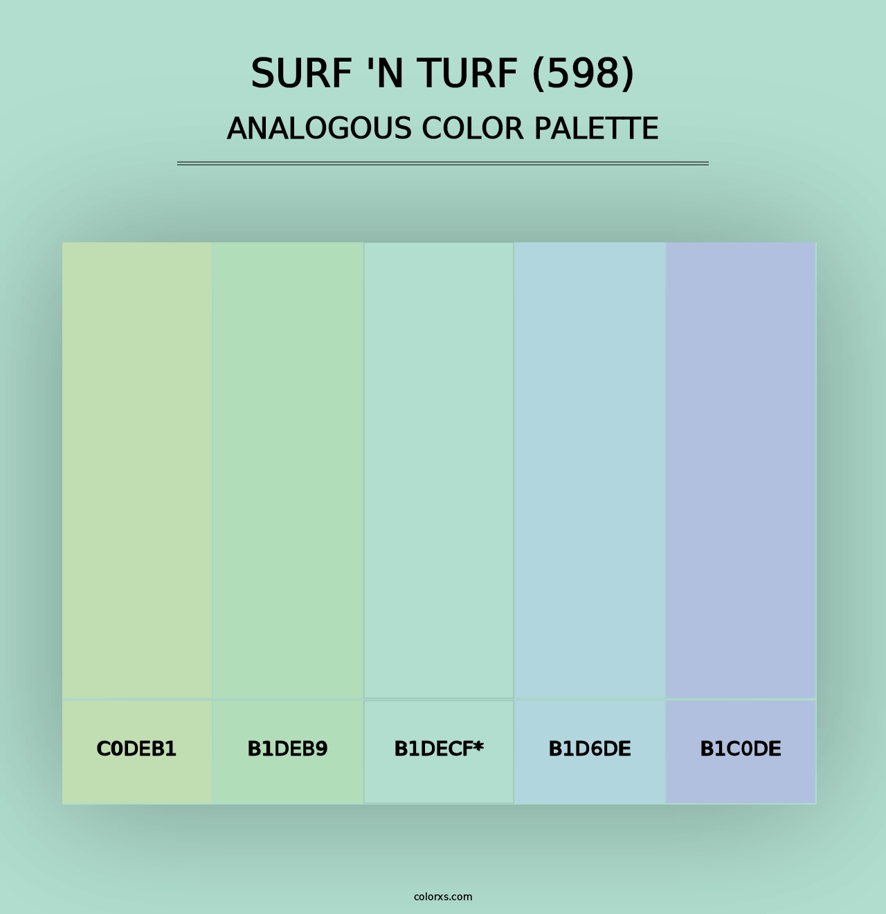 Surf 'n Turf (598) - Analogous Color Palette