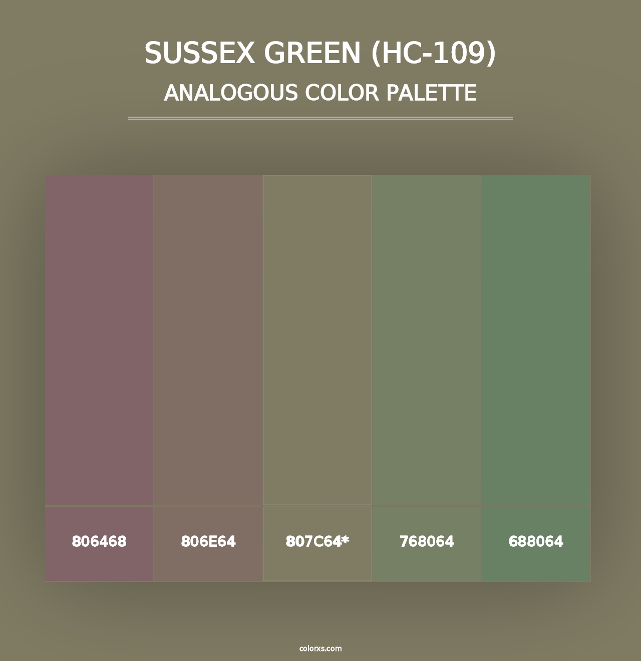 Sussex Green (HC-109) - Analogous Color Palette