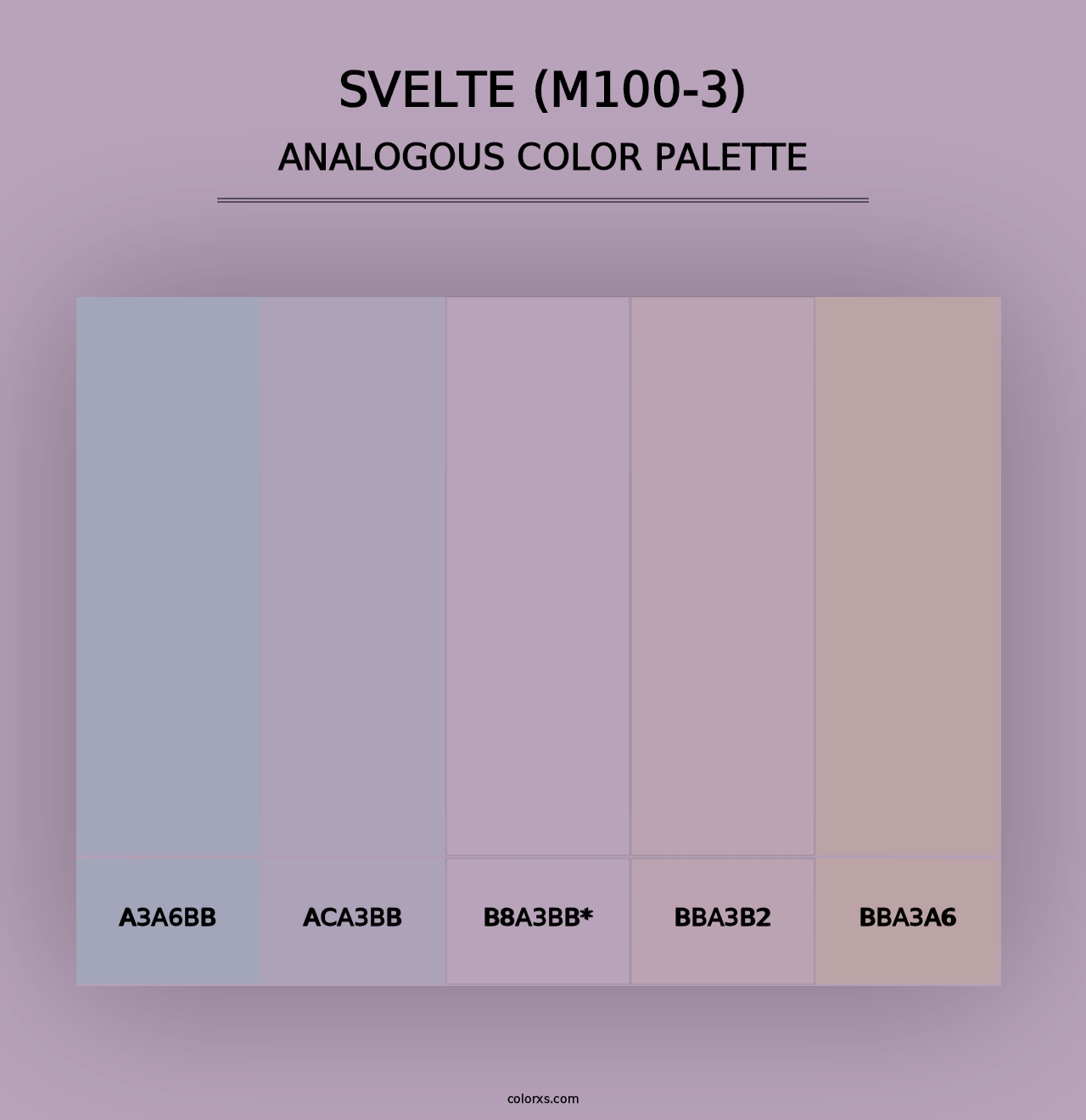 Svelte (M100-3) - Analogous Color Palette