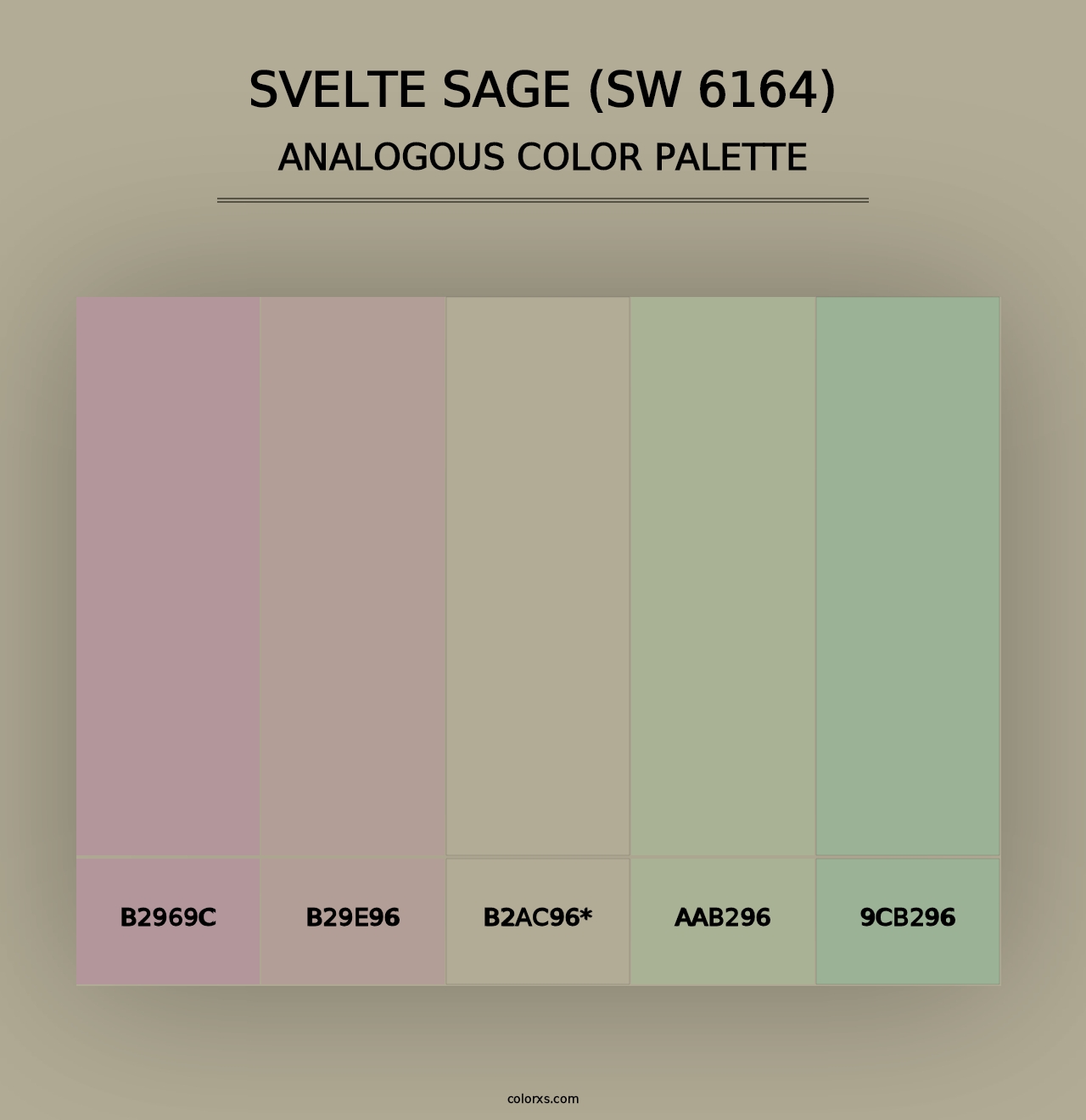 Svelte Sage (SW 6164) - Analogous Color Palette