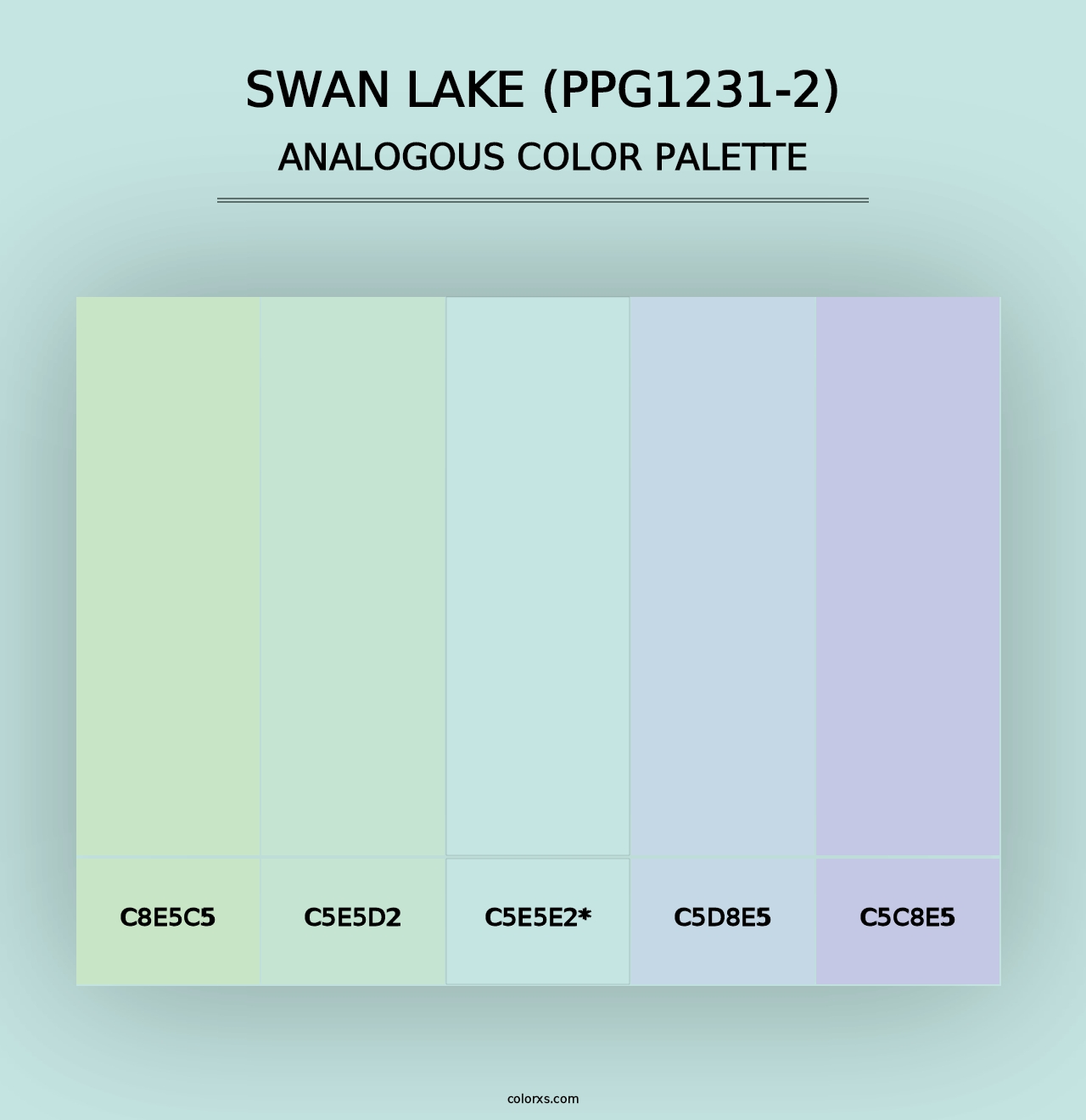 Swan Lake (PPG1231-2) - Analogous Color Palette