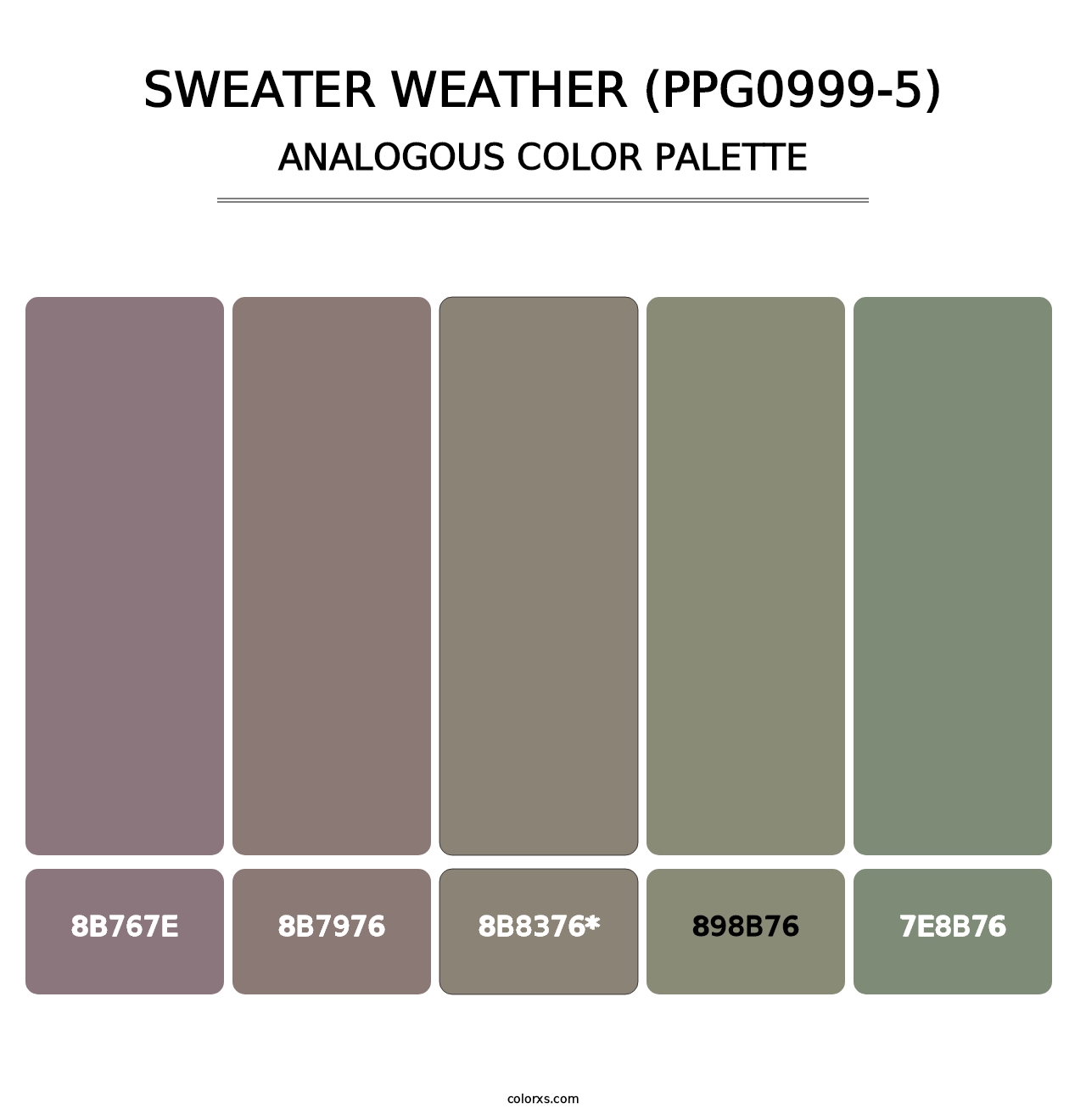 Sweater Weather (PPG0999-5) - Analogous Color Palette