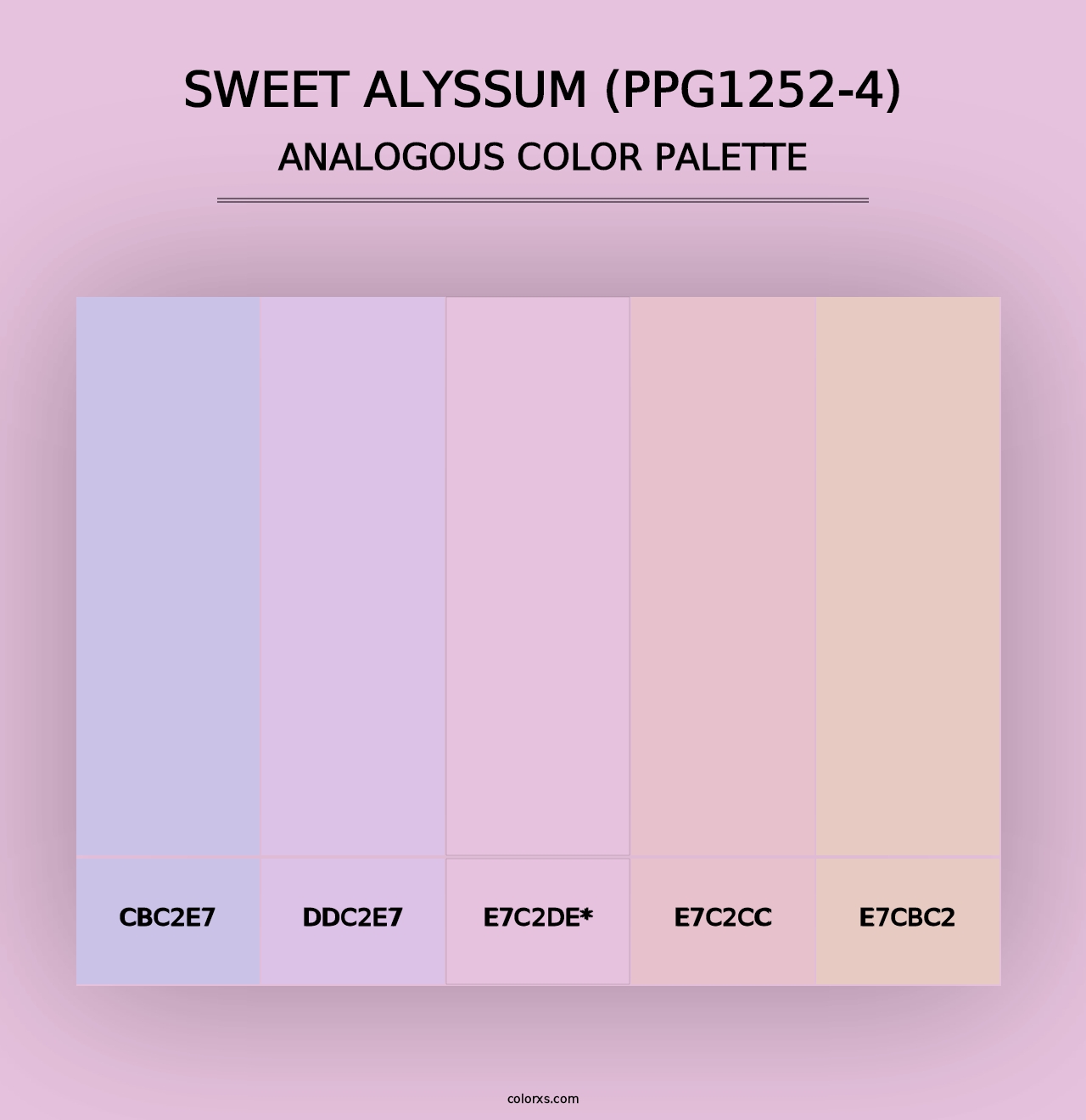 Sweet Alyssum (PPG1252-4) - Analogous Color Palette