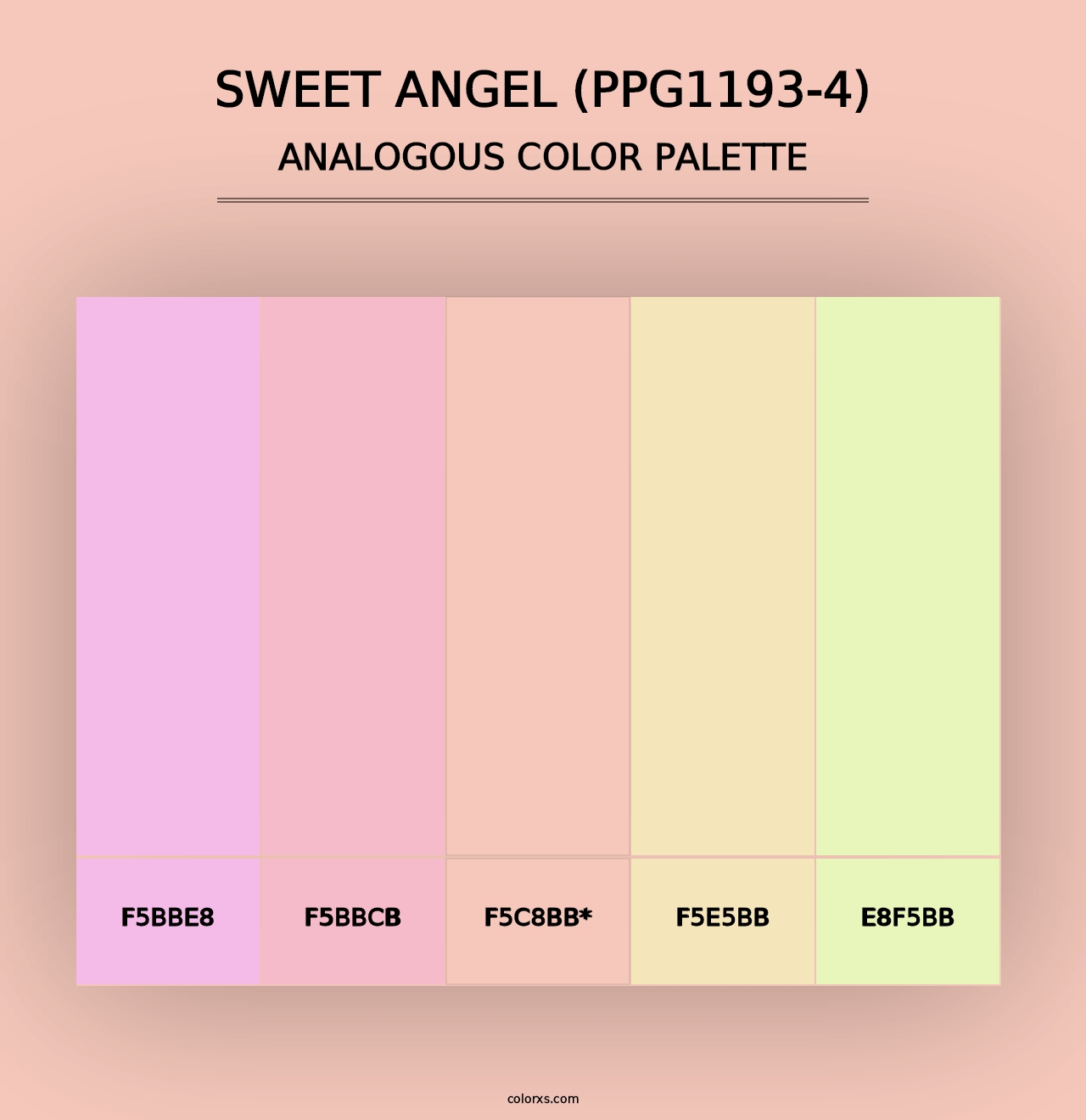 Sweet Angel (PPG1193-4) - Analogous Color Palette