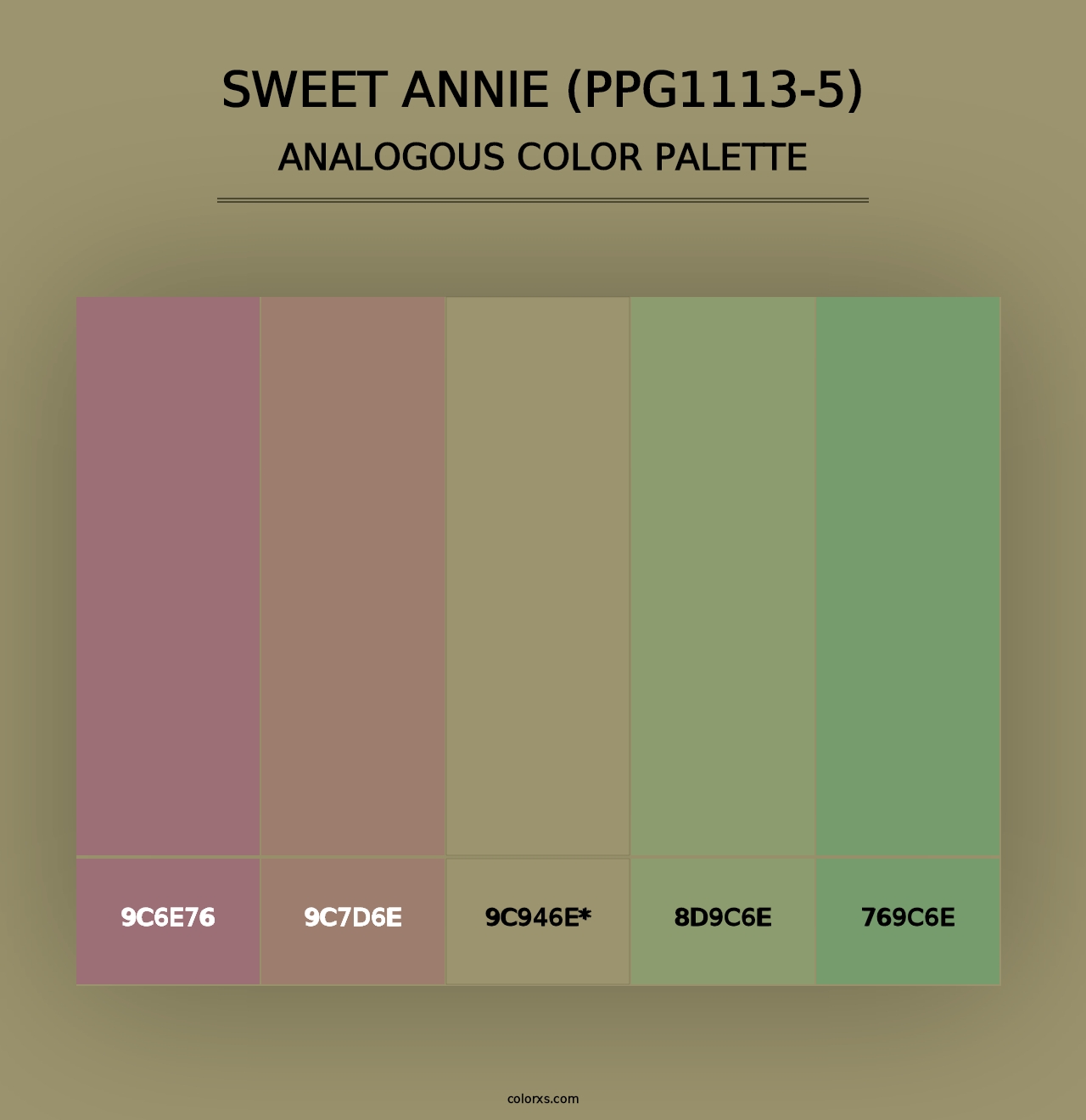 Sweet Annie (PPG1113-5) - Analogous Color Palette