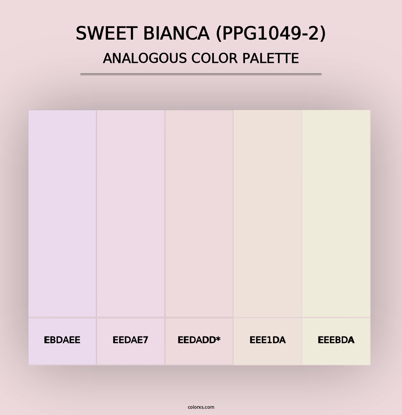 Sweet Bianca (PPG1049-2) - Analogous Color Palette