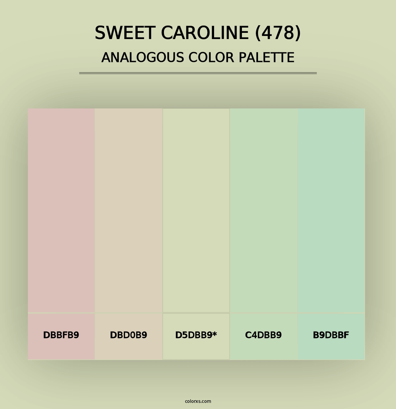 Sweet Caroline (478) - Analogous Color Palette