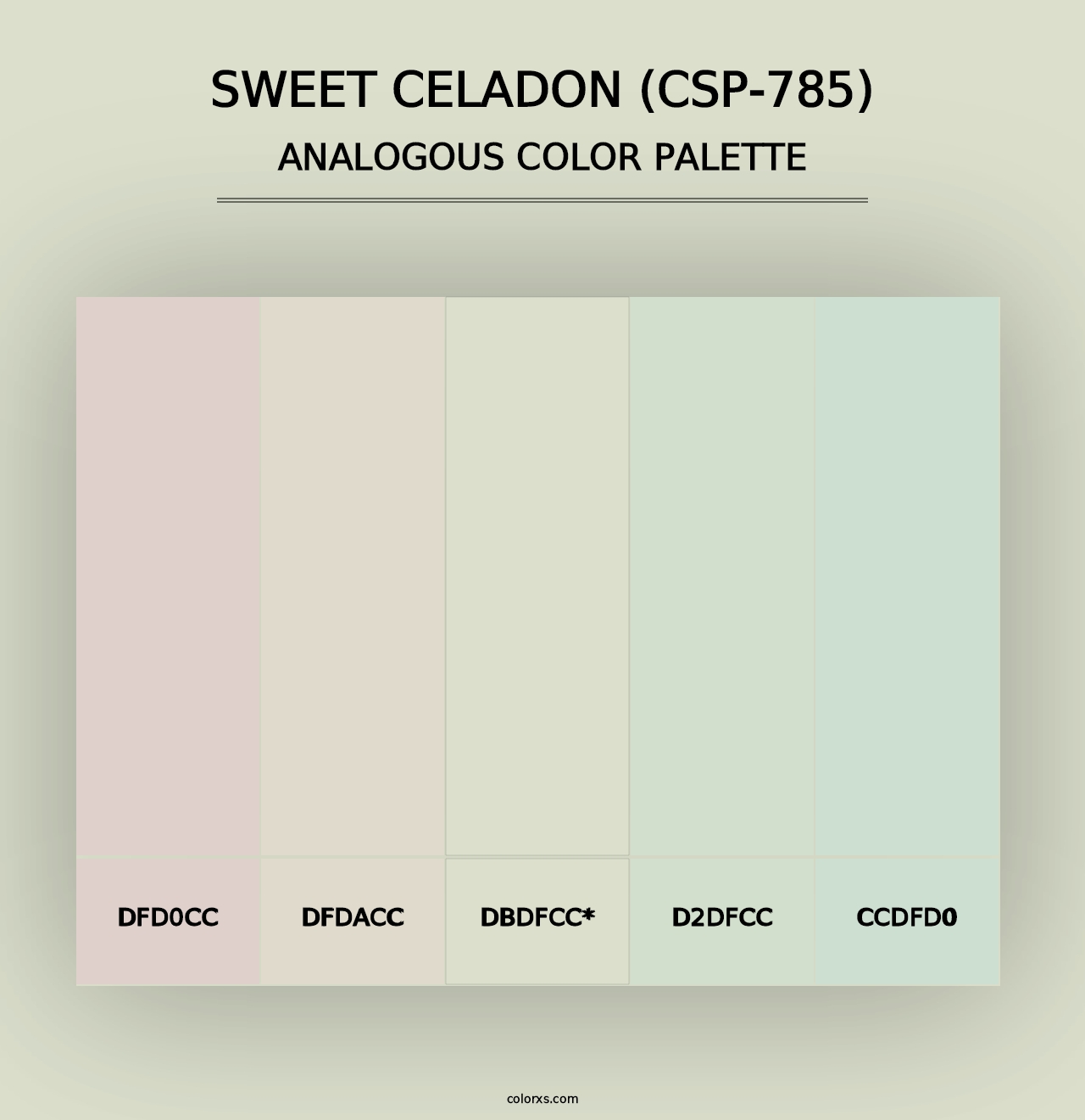 Sweet Celadon (CSP-785) - Analogous Color Palette