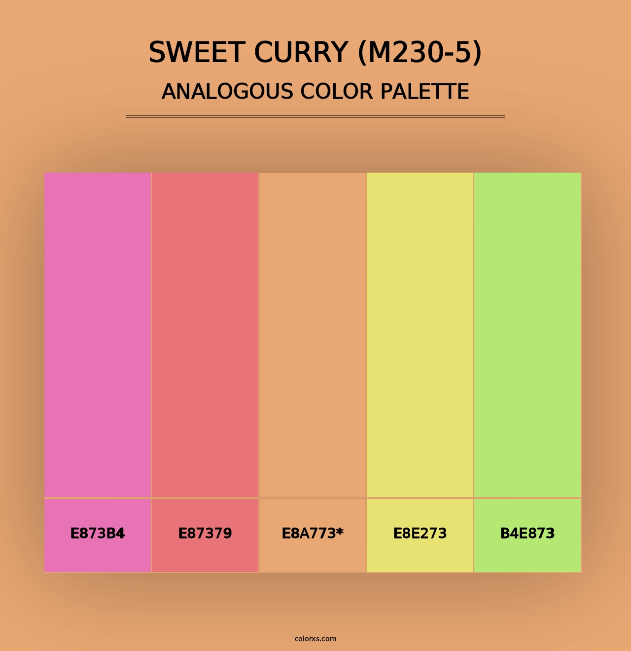 Sweet Curry (M230-5) - Analogous Color Palette