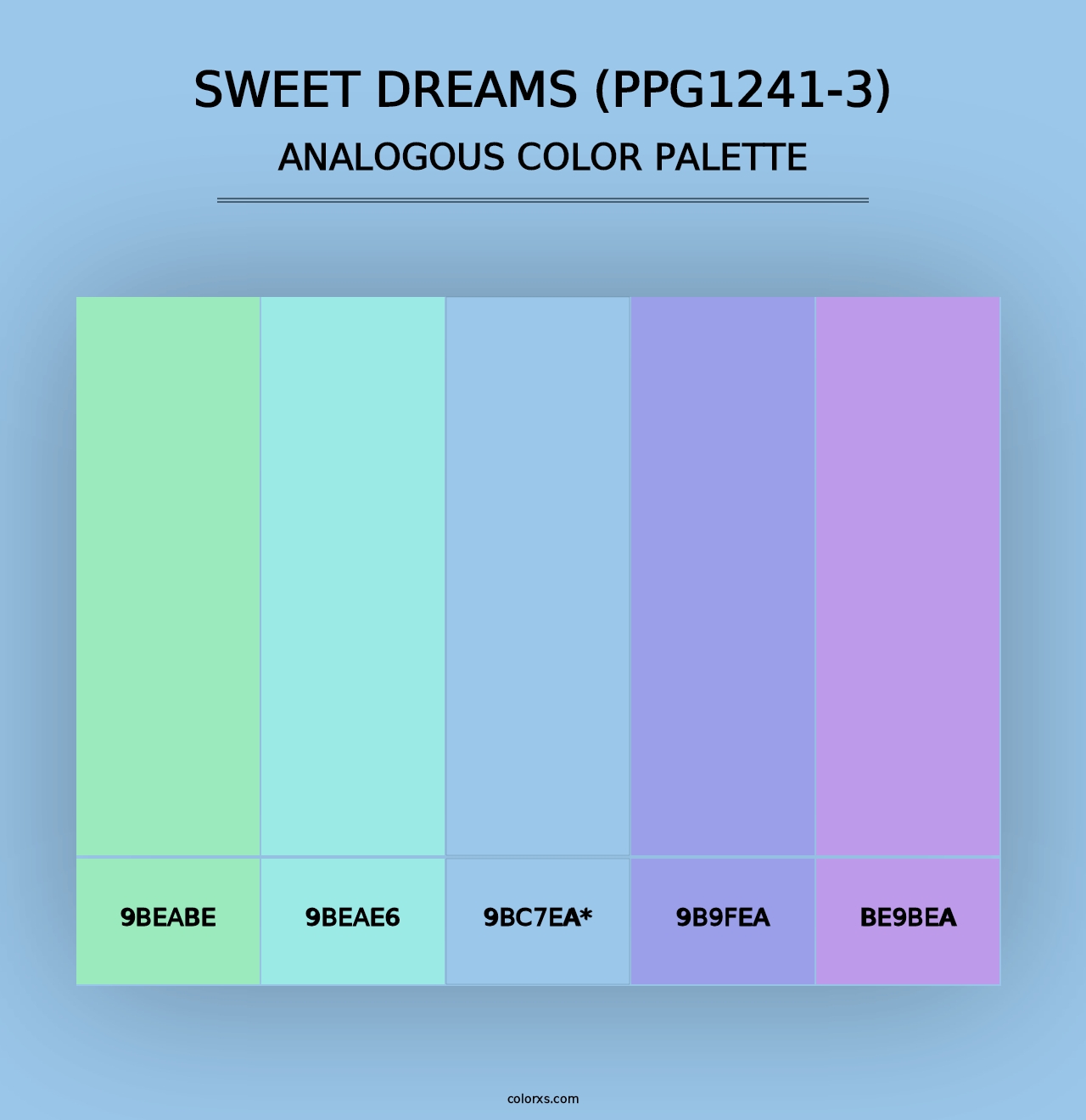 Sweet Dreams (PPG1241-3) - Analogous Color Palette